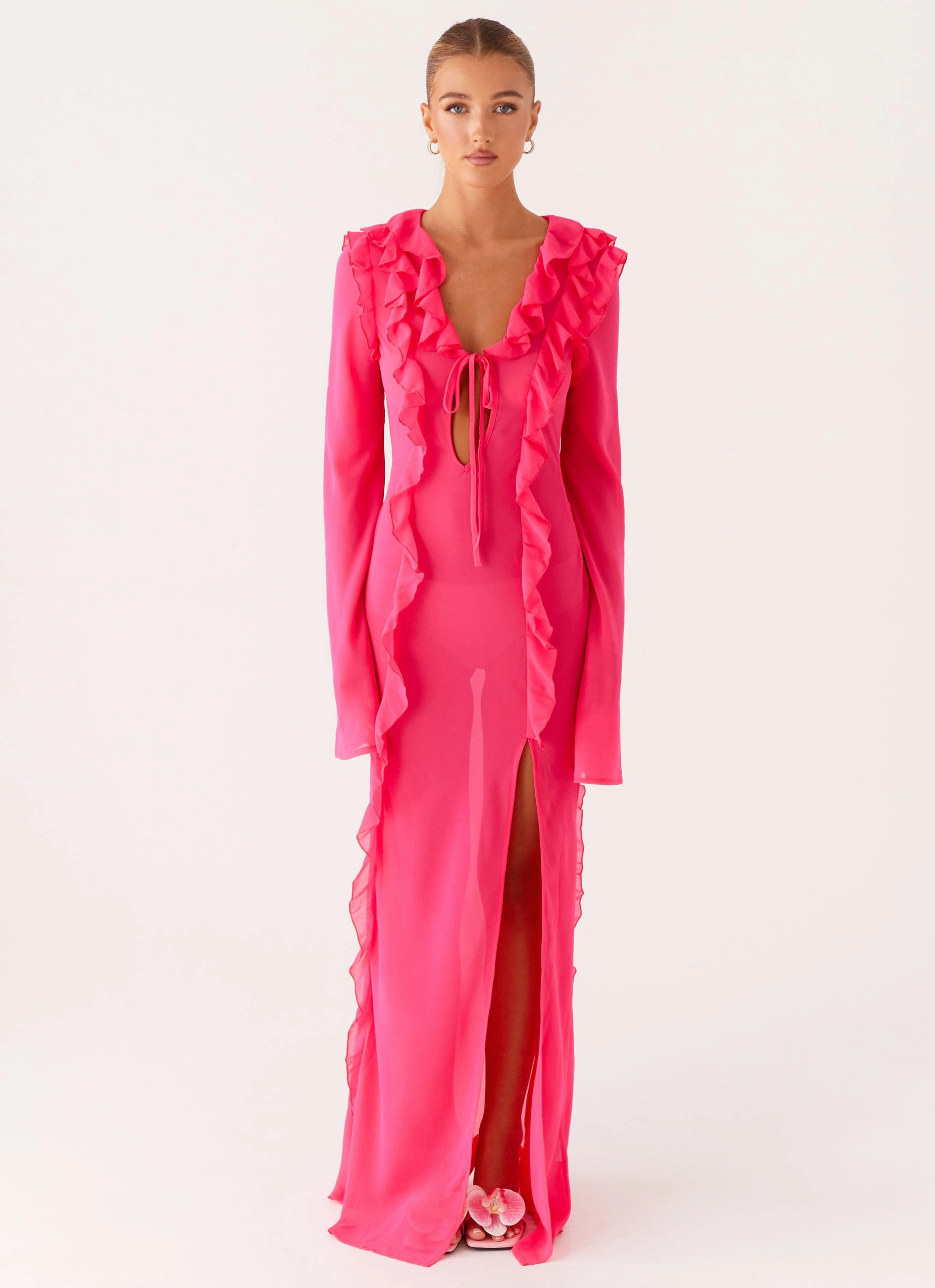 Charlize Maxi Dress - Pink Chill Piece Daily Silhouette