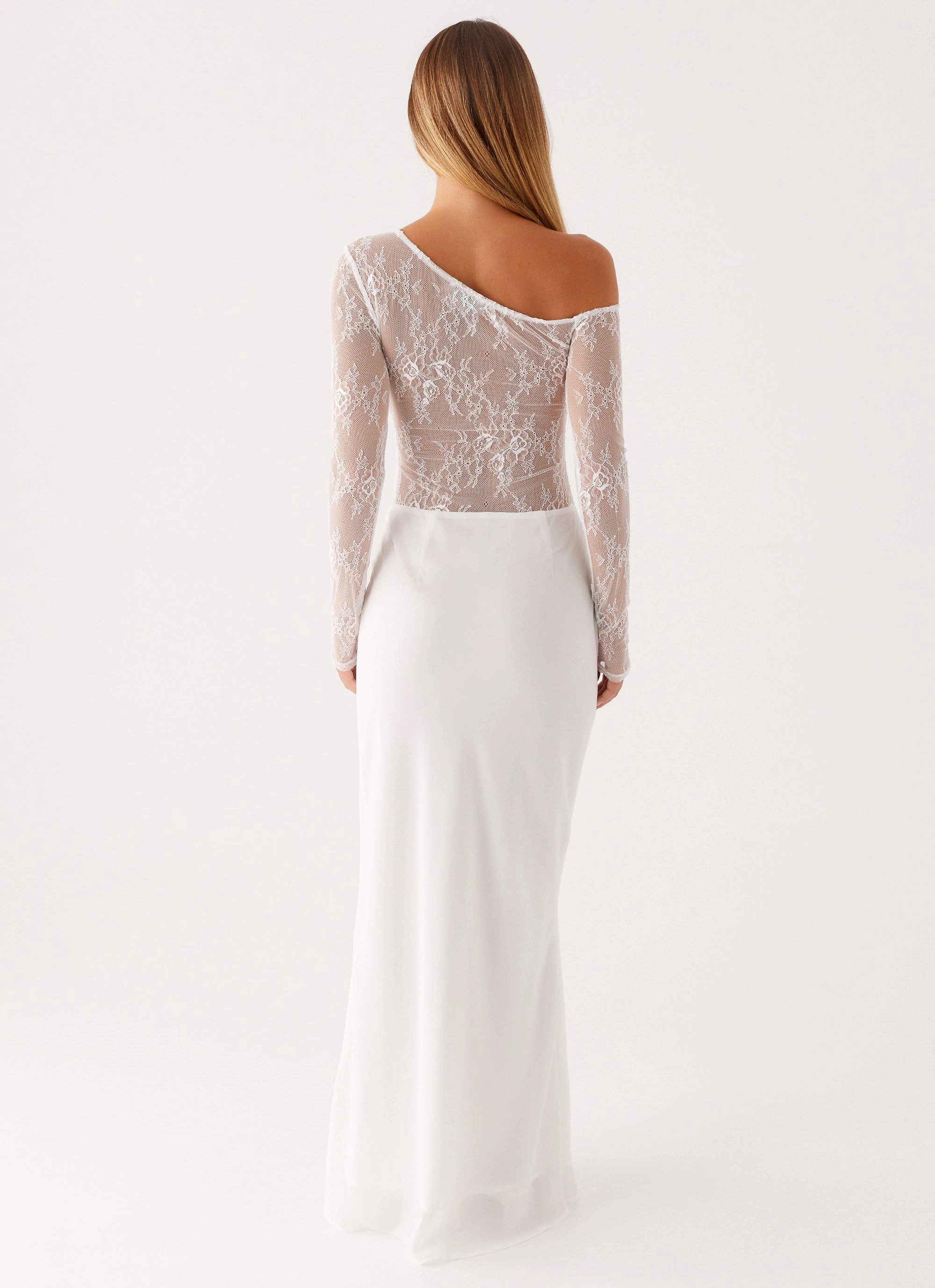 Photo Light Neutral Finish Take Your Time Maxi Dress - White