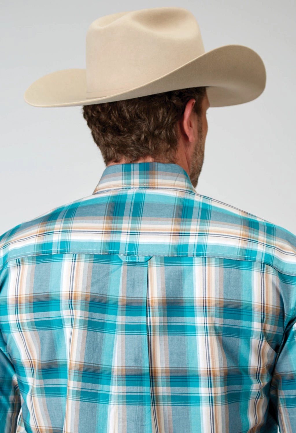 Roper Mens Waters Edge Plaid Multi-Color 100% Cotton S/S Shirt Oversized Fit