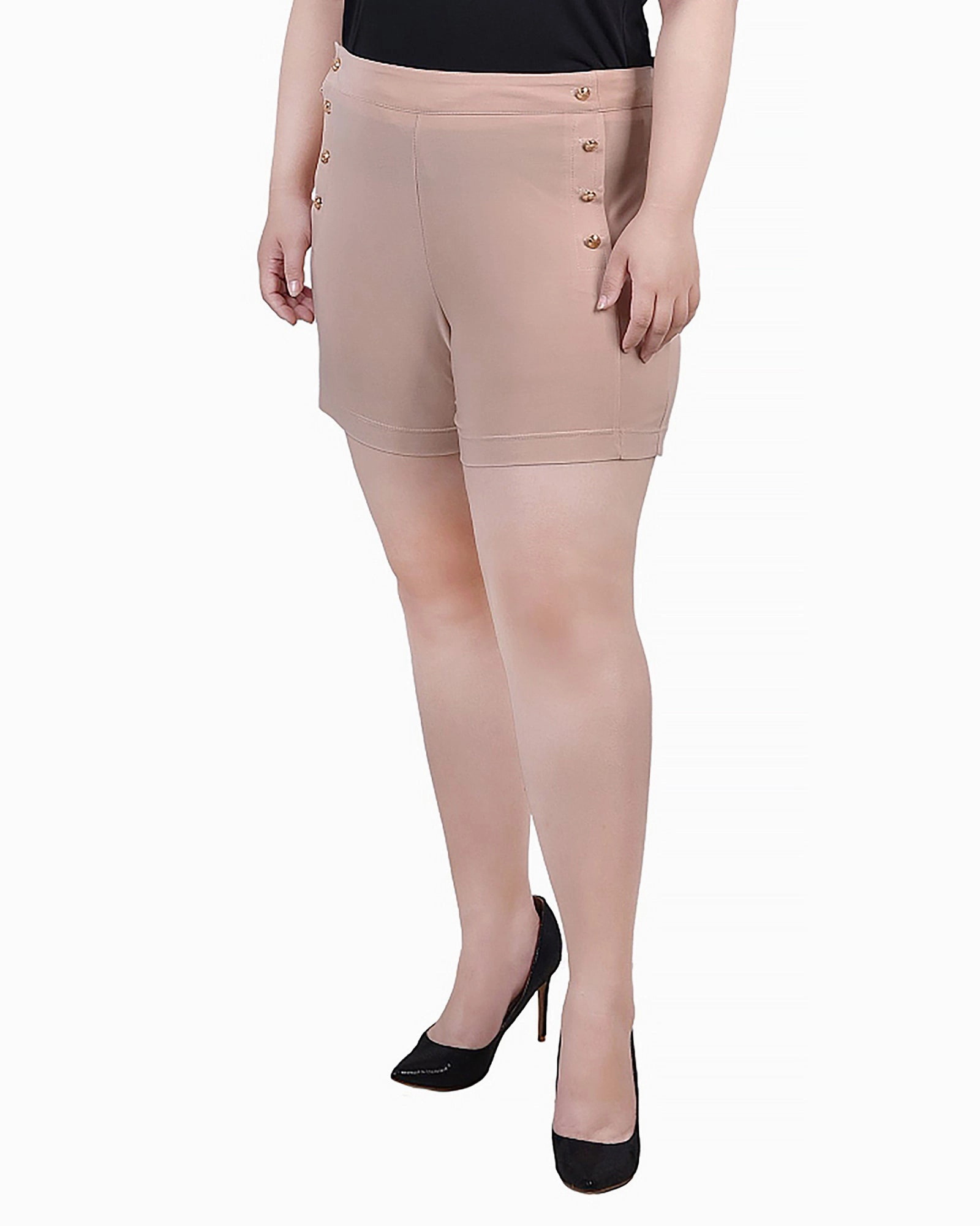 Plus Size Yoked Sailor Shorts skiing outfit shrink - resistant