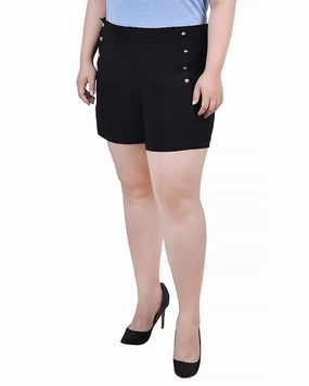 Sport Friendly Easy Match Plus Size Yoked Sailor Shorts