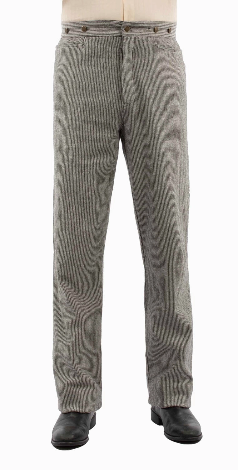 AntibacterialCoating Scully Mens Raised Dobby Frontier Light Grey Cotton Blend Dress Pants
