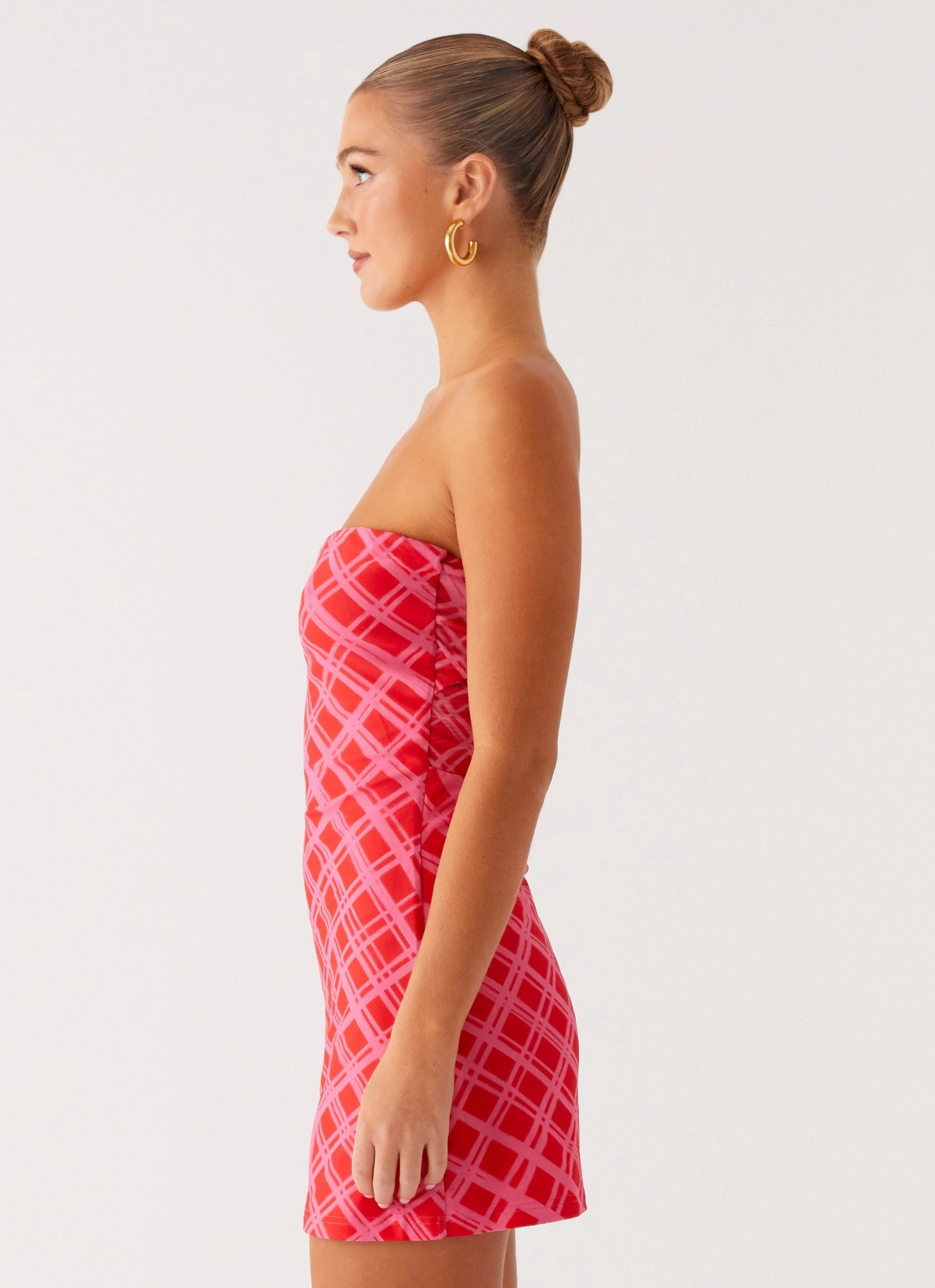 Rainy Day Hamilton Mini Dress - Pink Check