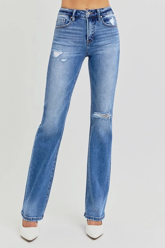 HANNAH HIGH RISE ANKLE STRAIGHT JEANS Night Out City Walk Minimalist