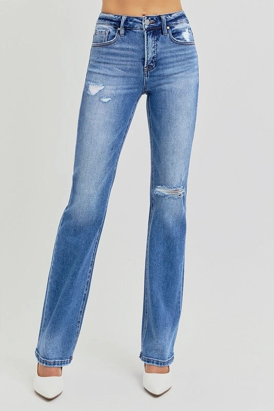 HANNAH HIGH RISE ANKLE STRAIGHT JEANS Casual Spring Mood Classic Wear On The Move