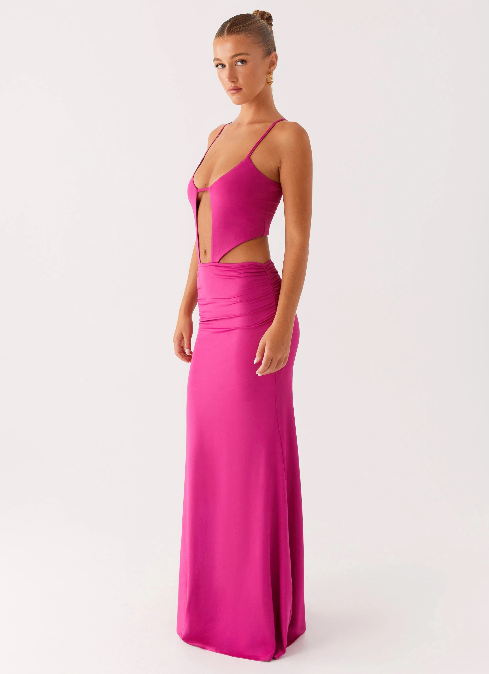 Headliner Maxi Dress - Fuchsia Perfect Layering Body Confidence