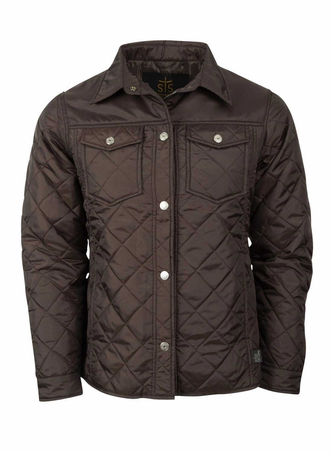 Insulated Design Compact packaging STS Ranchwear Mens Cassidy Chocolate 100% Polyester Softshell Jacket