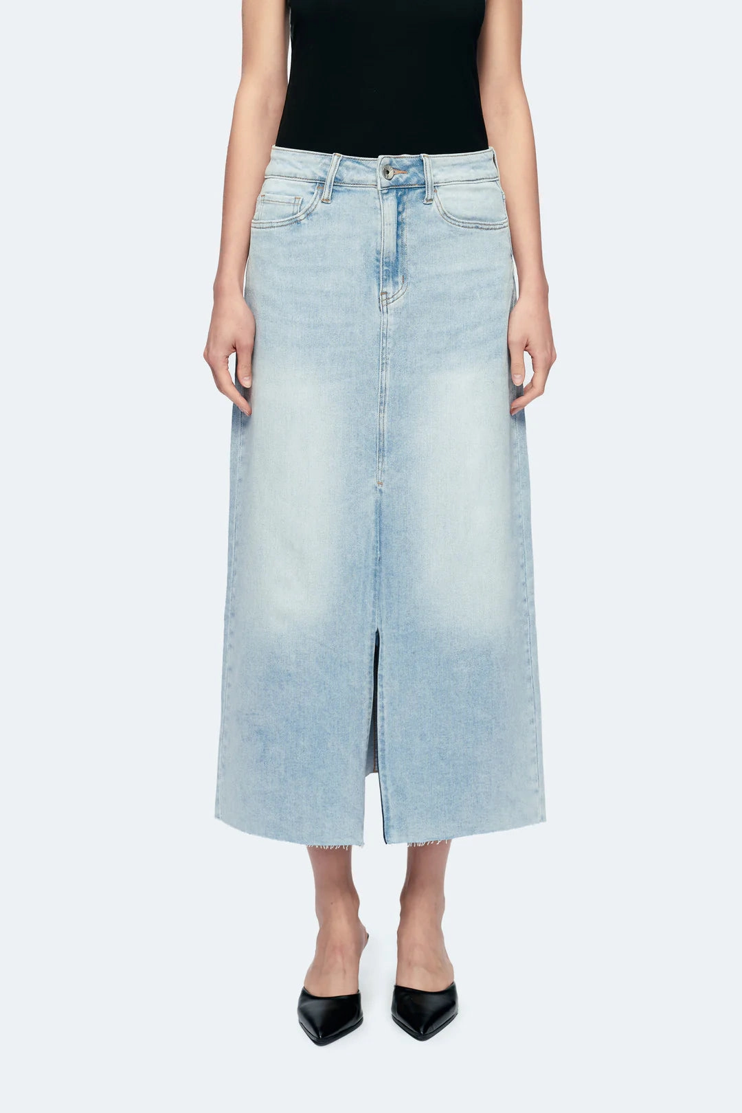 Denim Midi Skirt No Irritation Seams