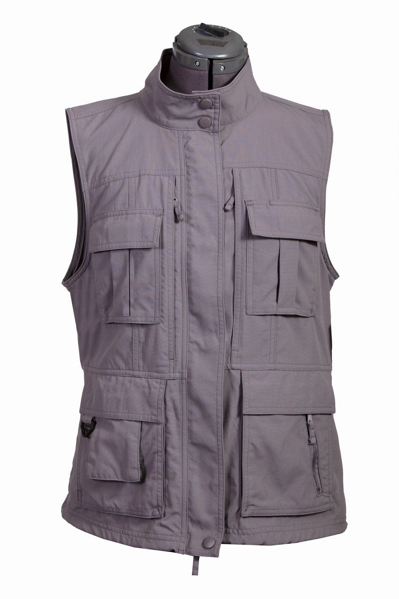 Neutral Look Scully Womens Silver Nylon Multi-Pocket Vest