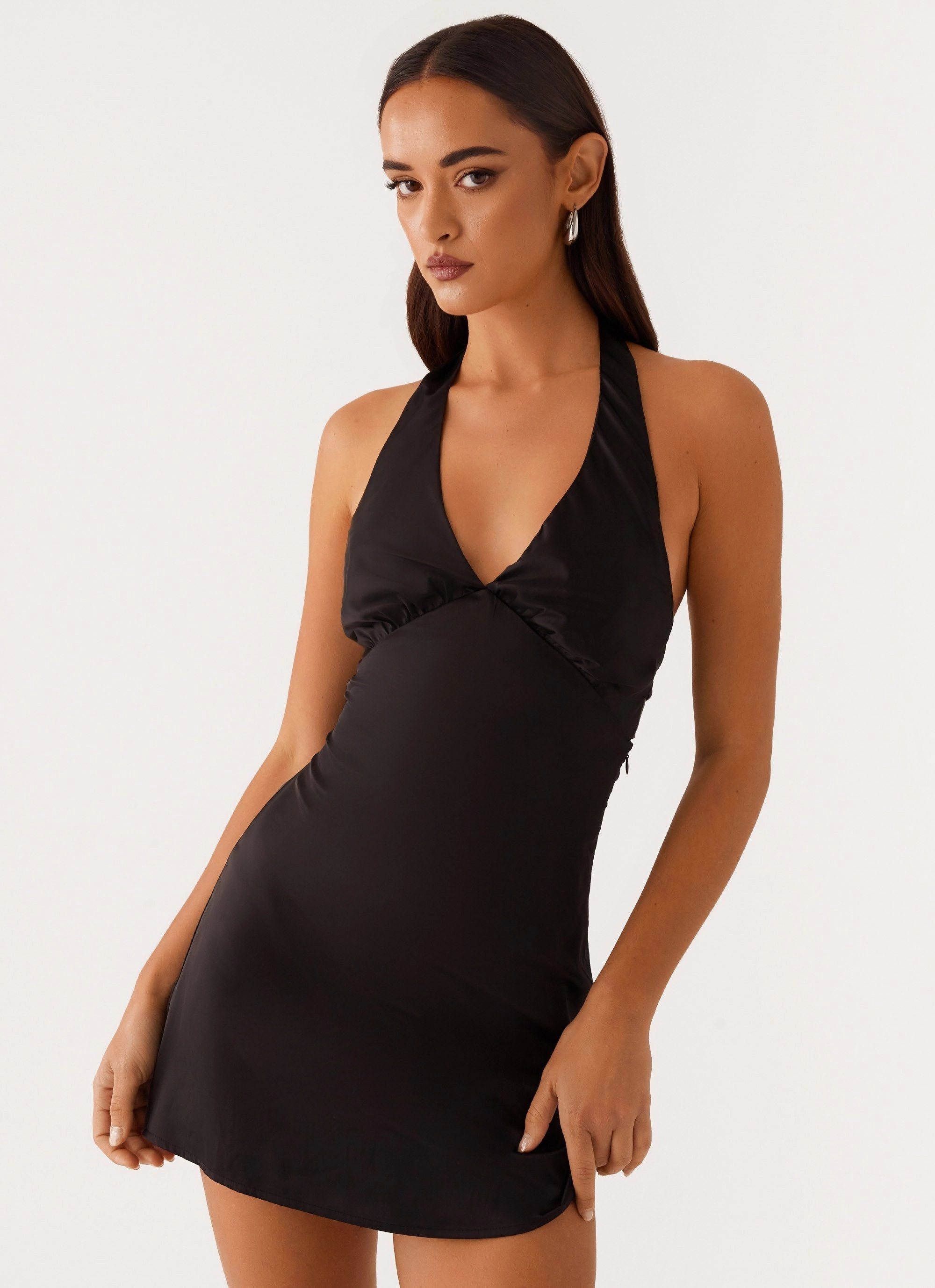 Heavy Hearted Mini Dress - Black Lightweight Design