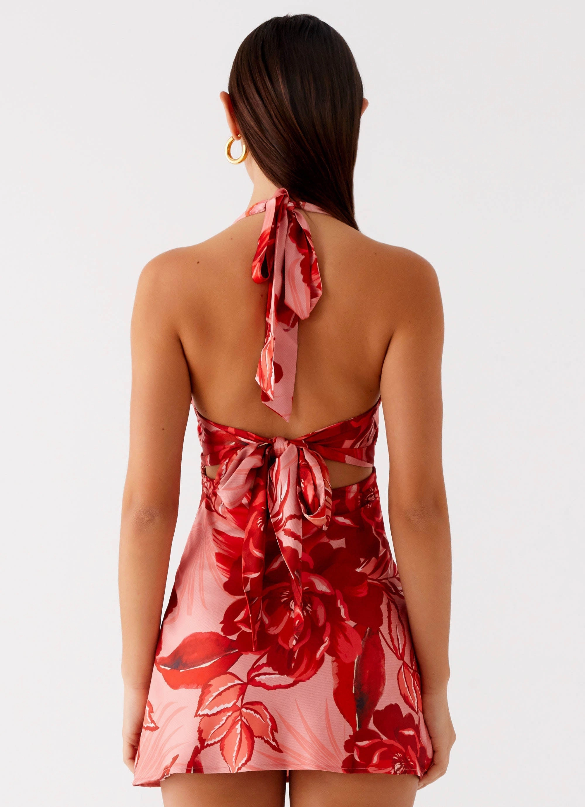 Heavy Hearted Mini Dress - Sicily Sunsets Print Elegant Layers Fall Flow