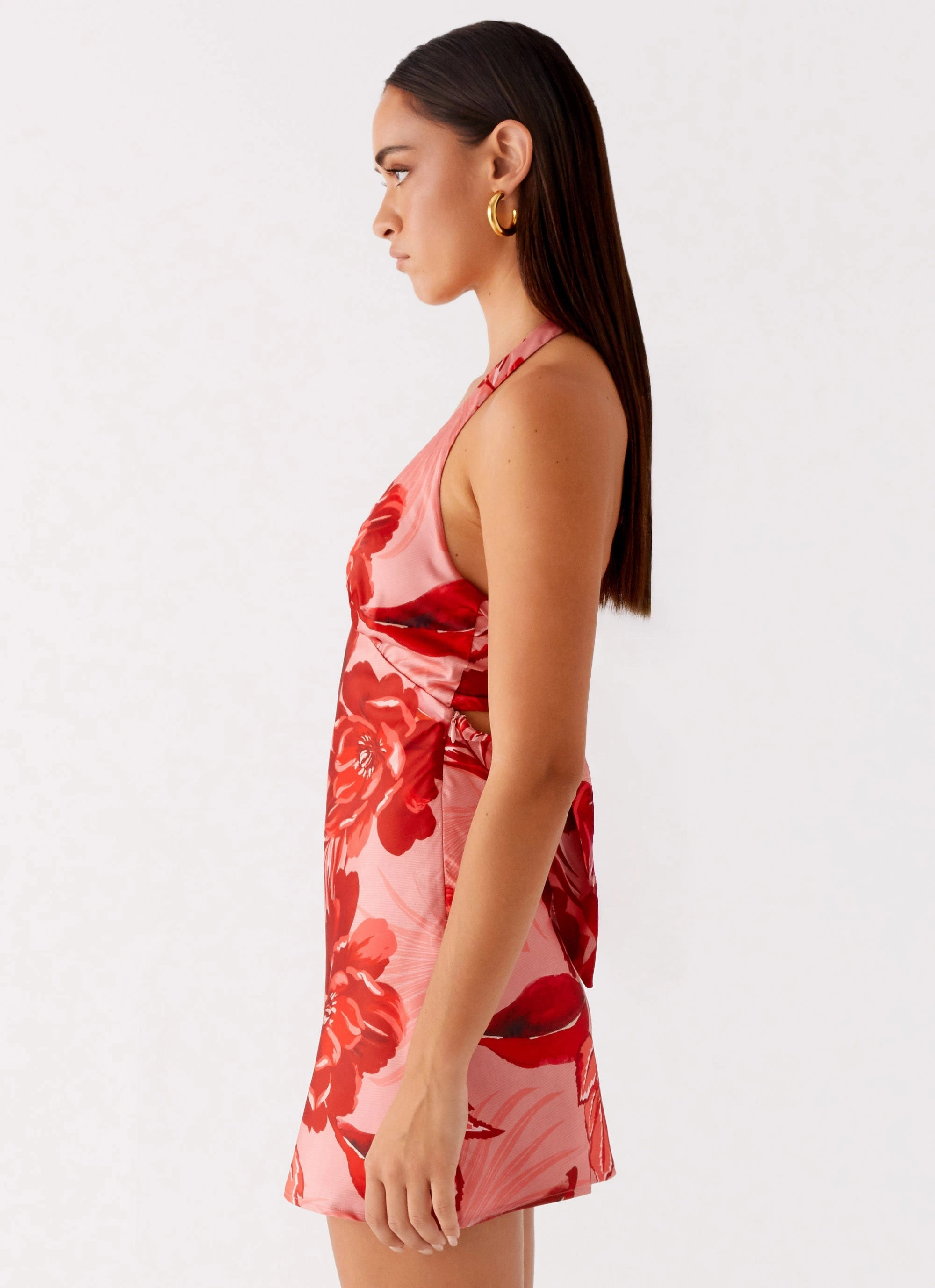 Heavy Hearted Mini Dress - Sicily Sunsets Print Smart Glide