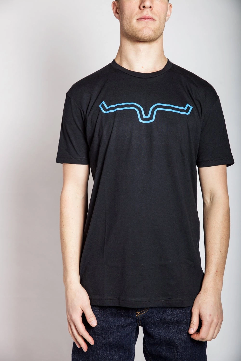 High-Quality Material Regular Fit Kimes Ranch Mens Outlier Tee T-Shirt Black Cotton Blend S/S