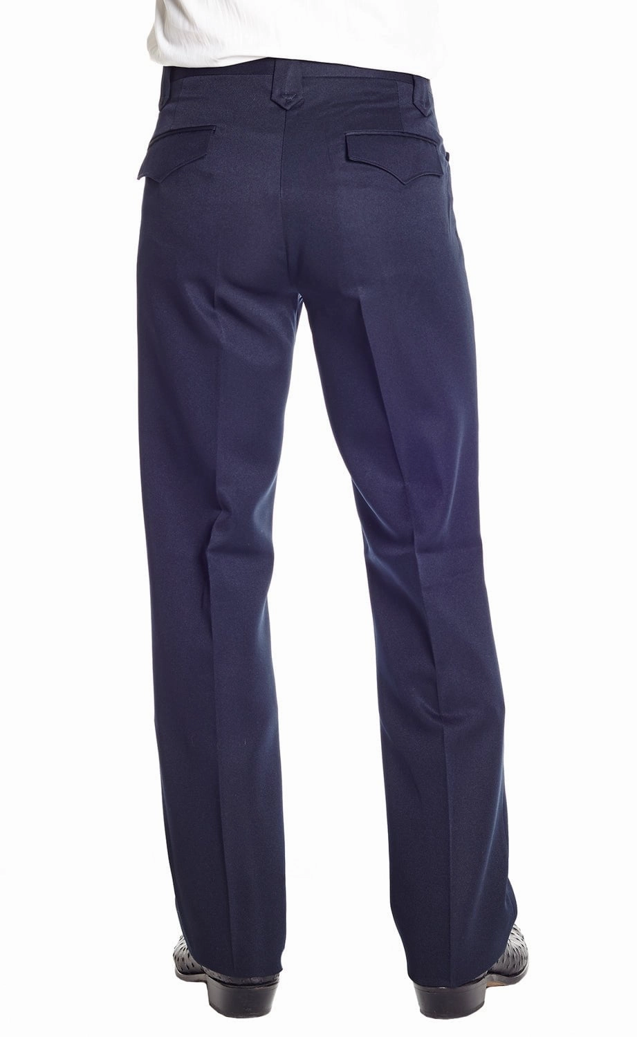 Low Maintenance Casual Design Circle S Mens Navy Polyester Ranch Dress Pants