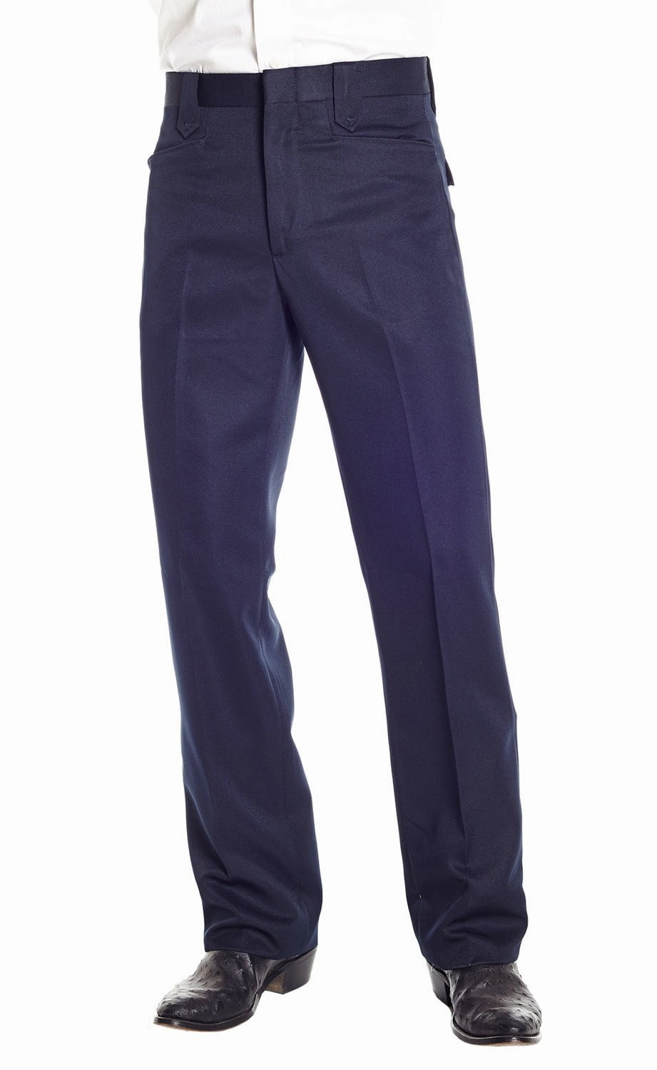 AbrasionResistantPanels Circle S Mens Navy Polyester Ranch Dress Pants