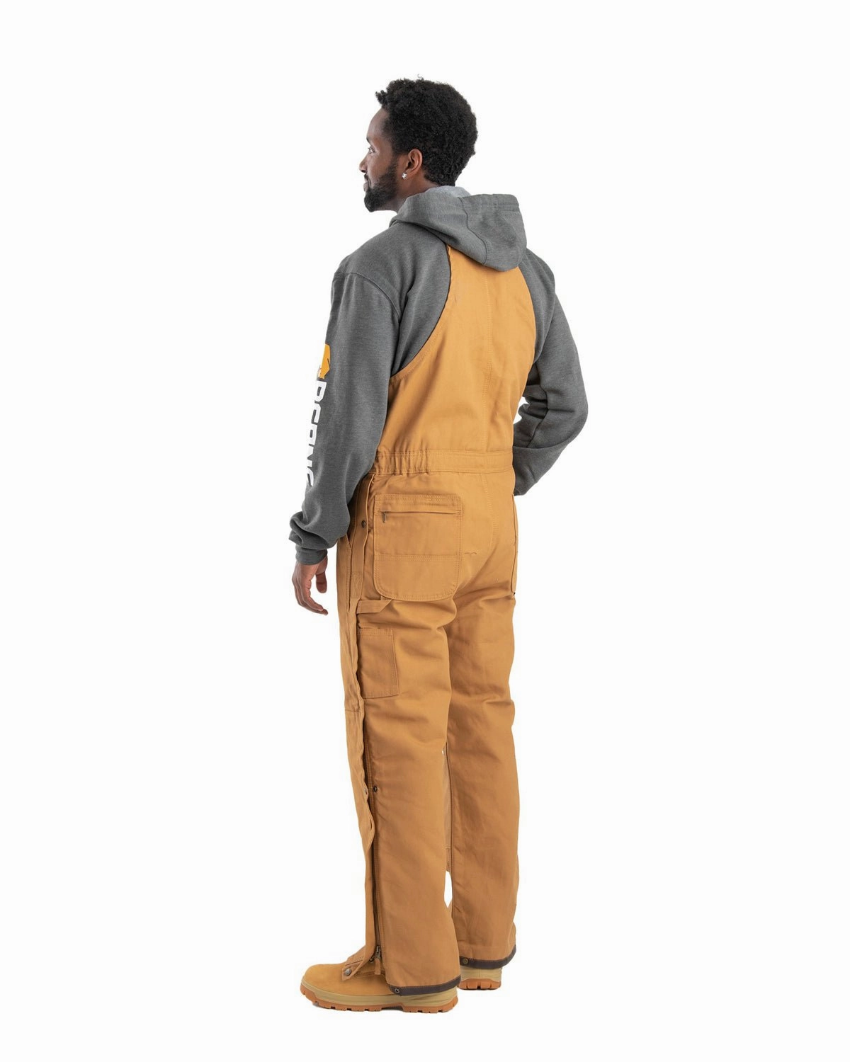Layer Piece Berne Apparel Mens Heritage Insulated Duck Brown Duck 100% Cotton Bib Overall