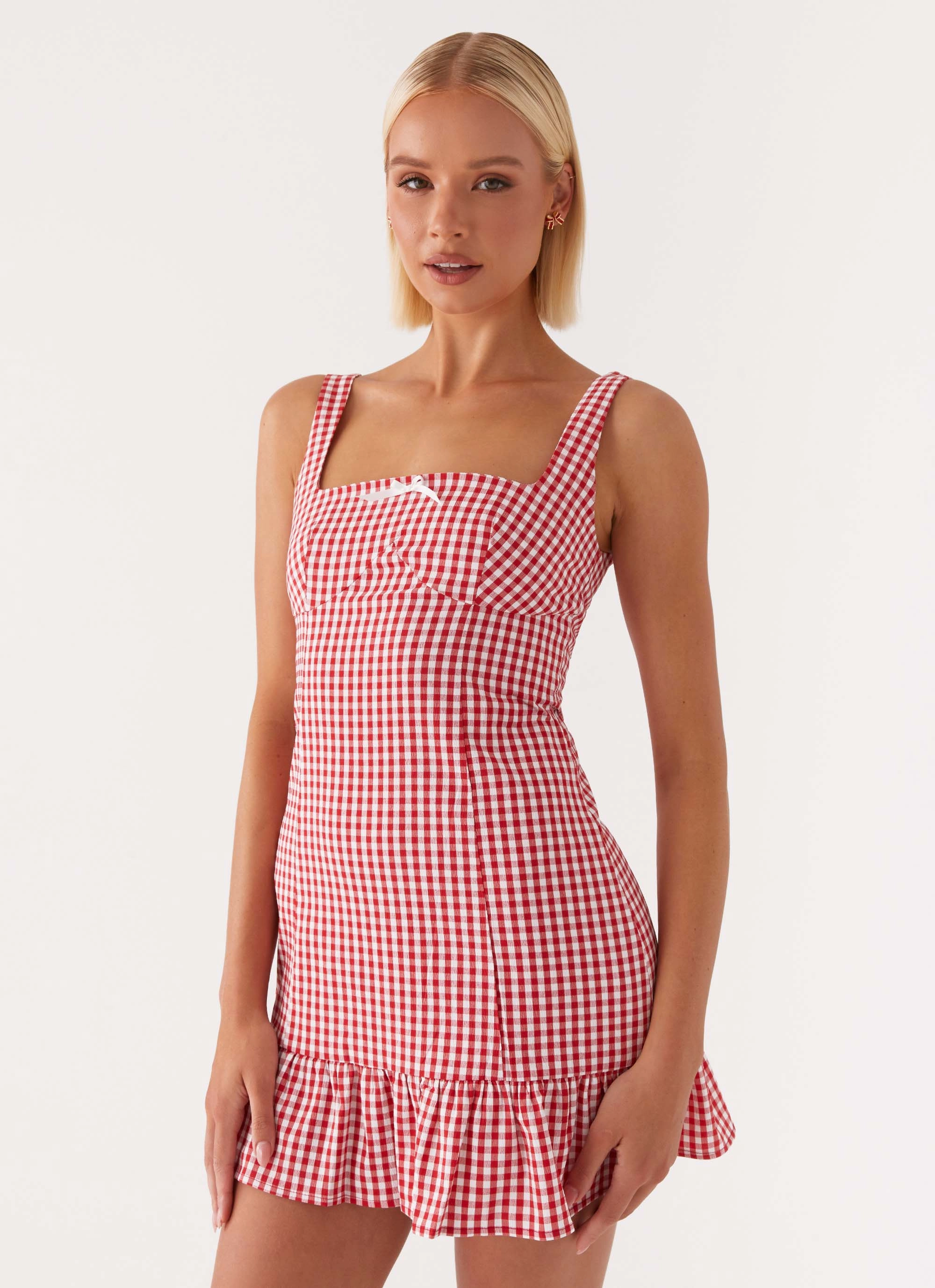 Honesty Mini Dress - Red Gingham Versatile Piece