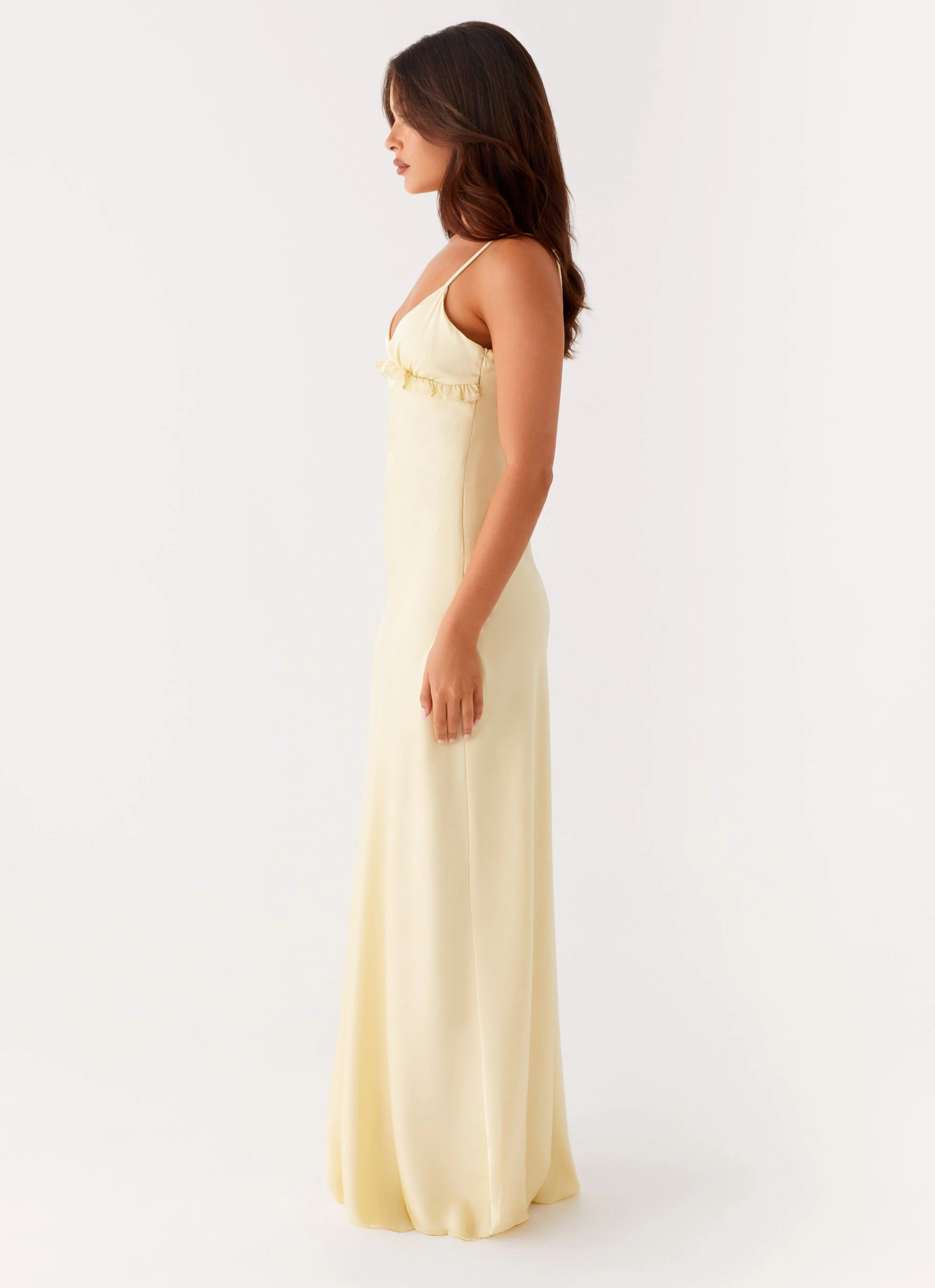 Elona Maxi Dress - Baby Yellow Elegant Evening
