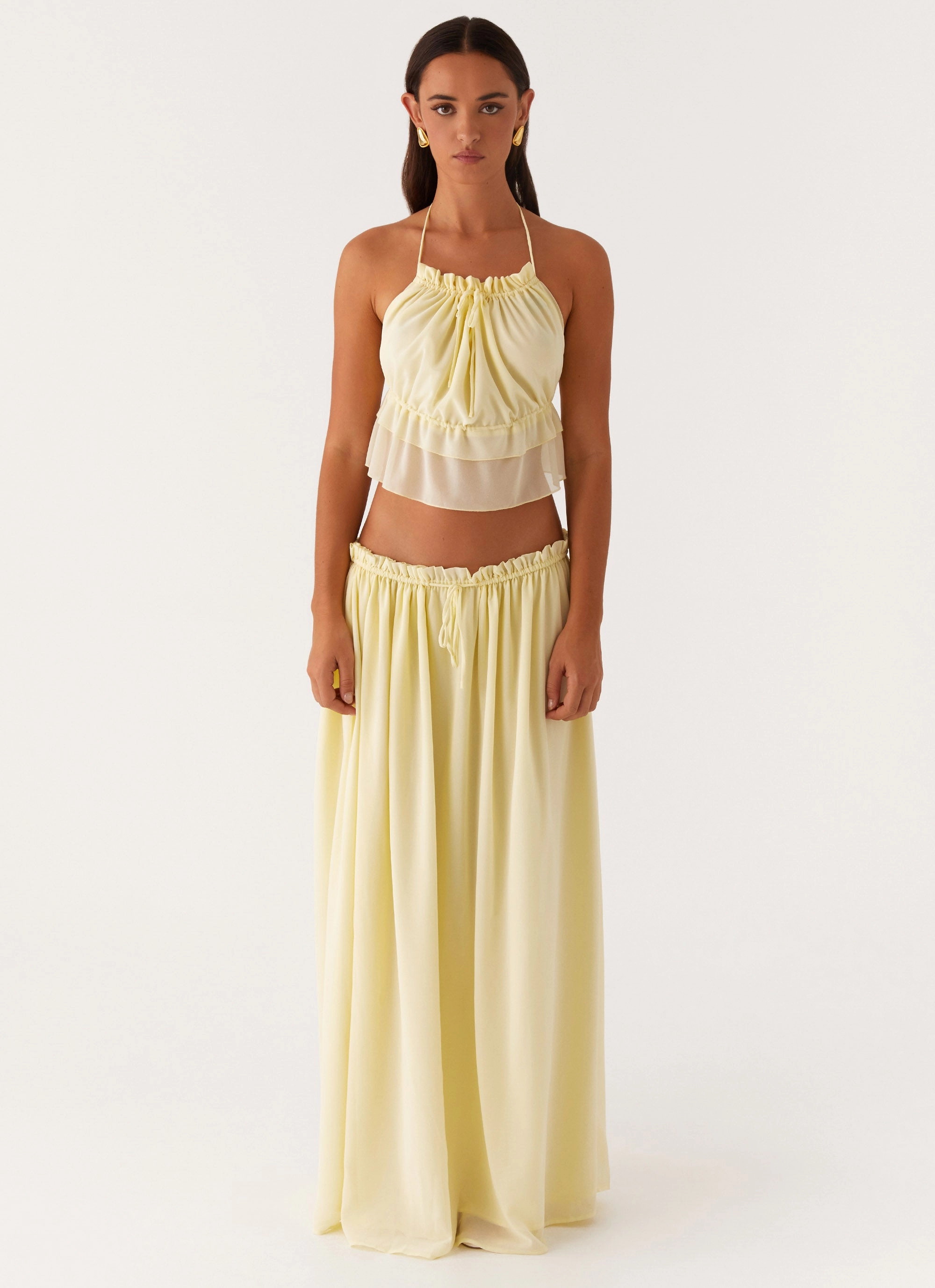 High Durability Fibers Zaya Maxi Skirt - Yellow