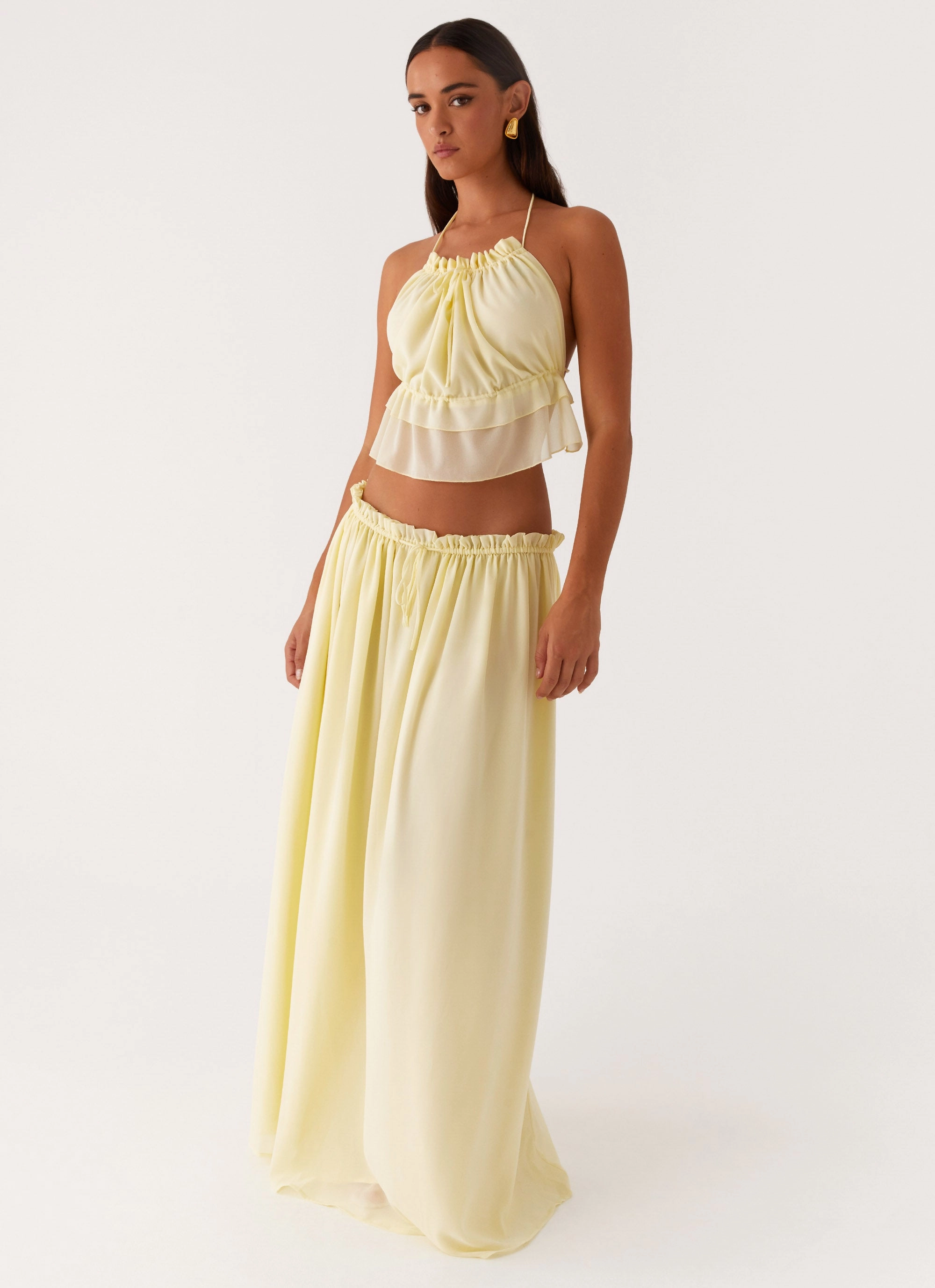 Zaya Maxi Skirt - Yellow Rubberized grip Low Maintenance