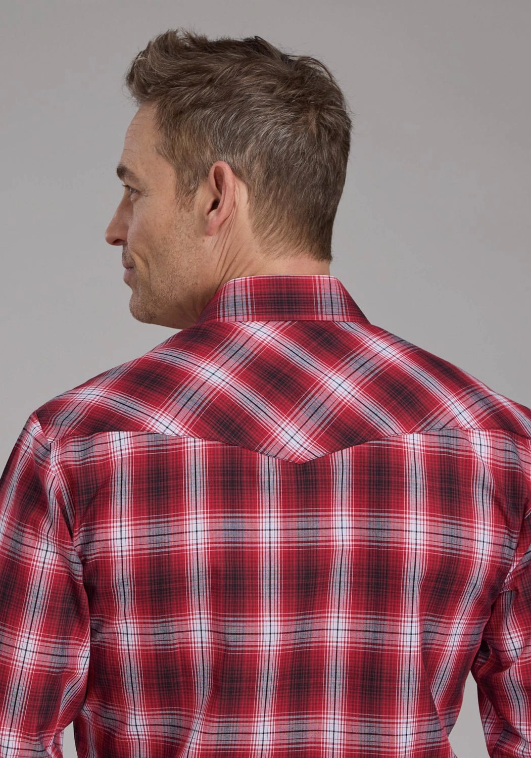 Party Ready Conference Appropriate Roper Mens 2131 Plaid Red/White Cotton Blend L/S Shirt