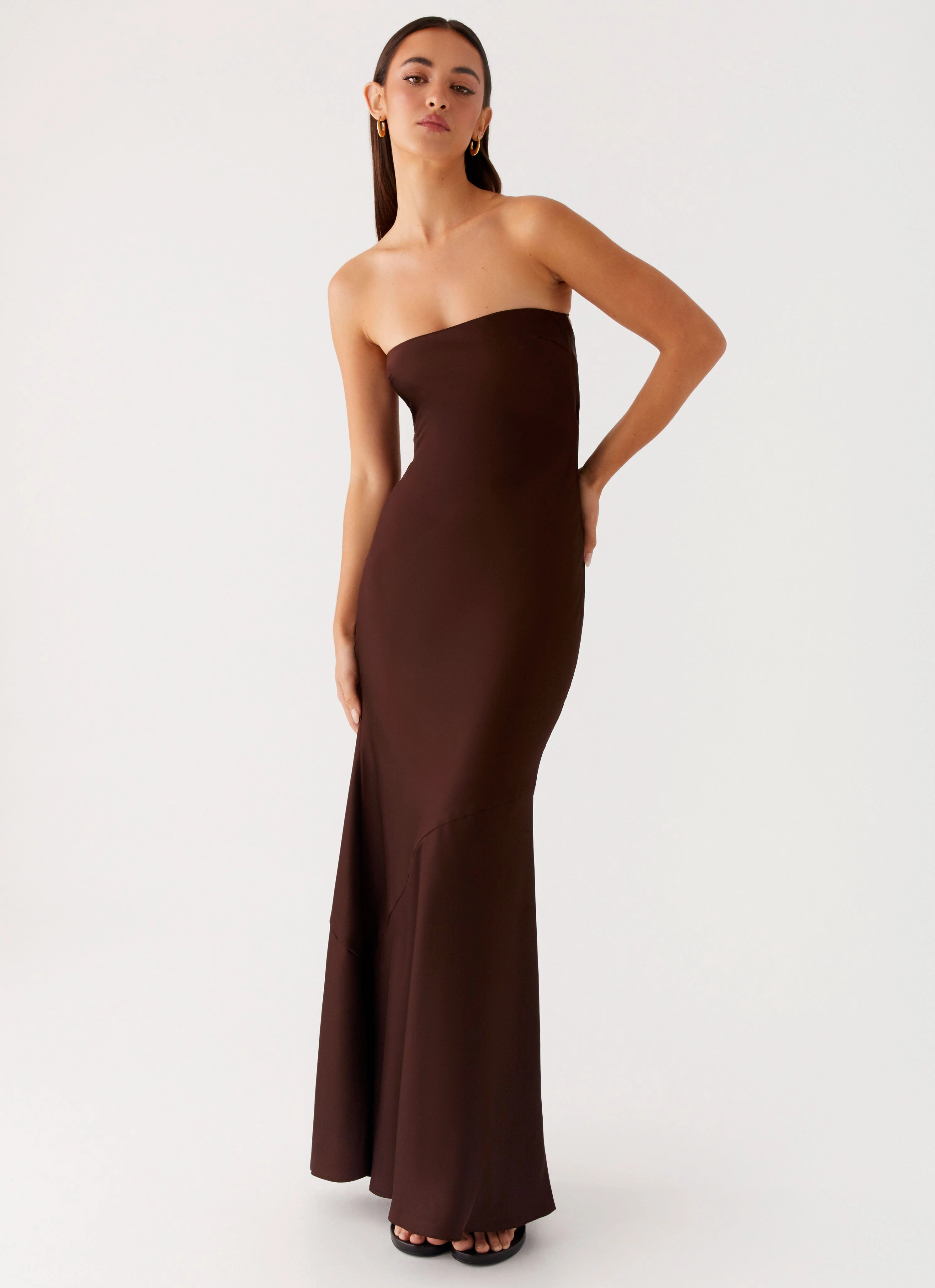 Endless Nights Maxi Dress - Chocolate Fuzzy Jacket