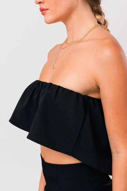 Chic Tee Flowy Cropped Tube Top