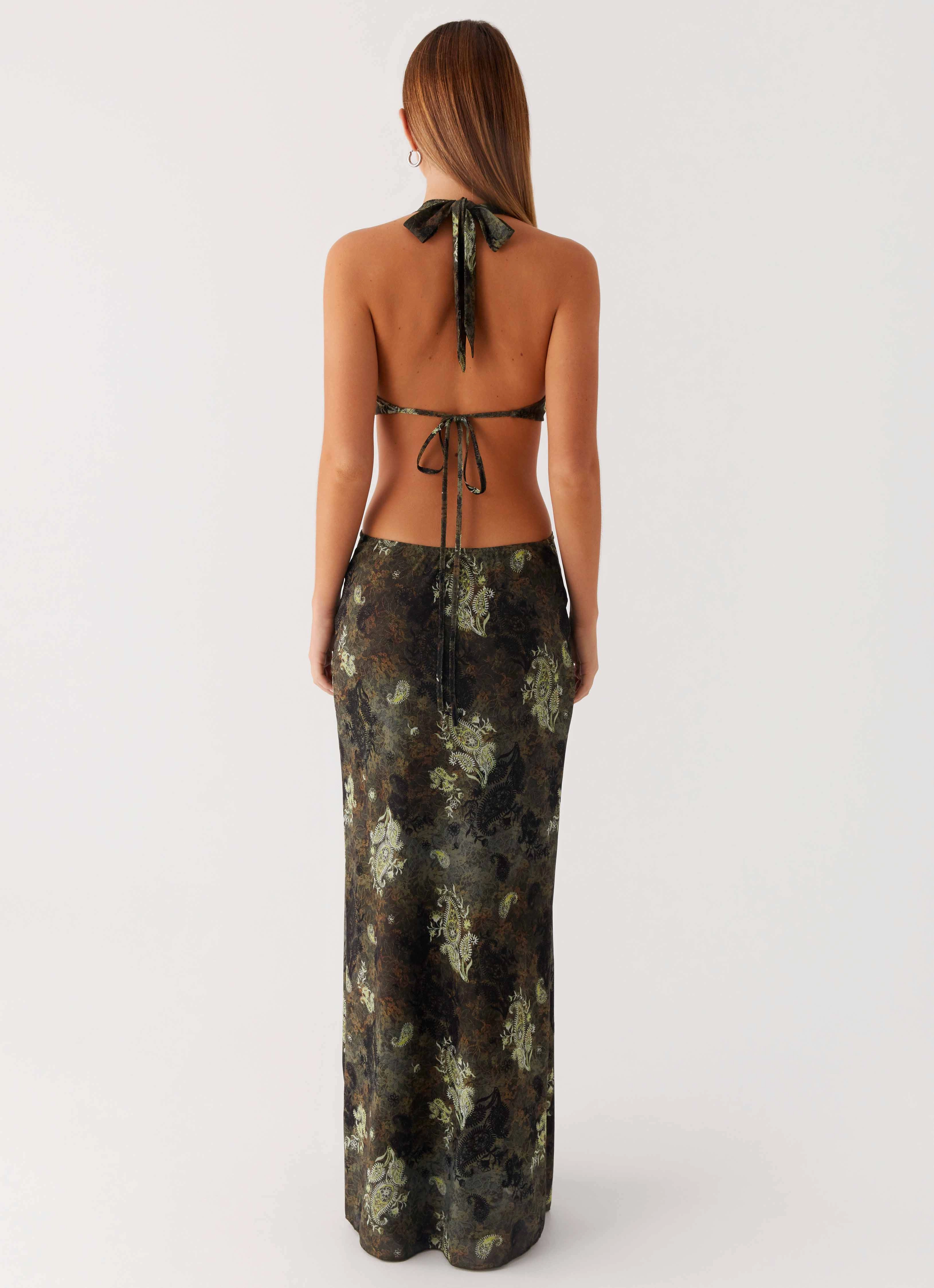 Hidden-Pocket Indra Maxi Dress - Cyber Floral