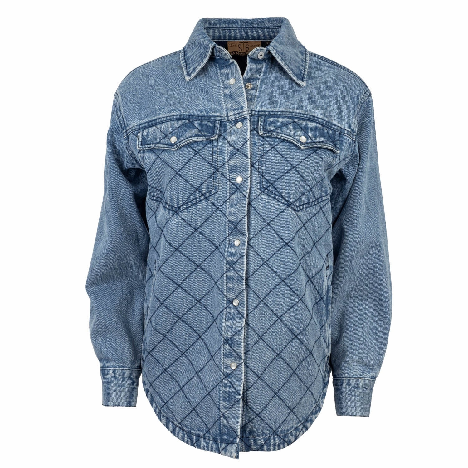 Modern Fit STS Ranchwear Womens Palo Duro Shirt Denim 100% Cotton Cotton Jacket