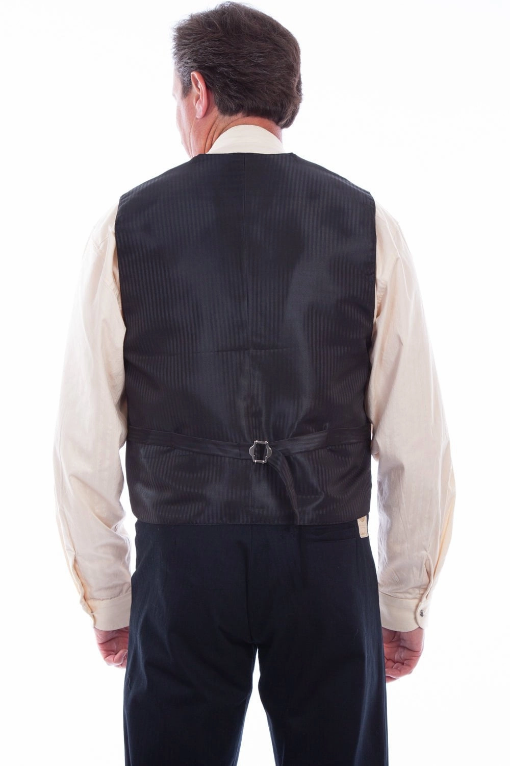 Scully Mens Pewter Polyester Distinguished Vest Modular Attachment Points