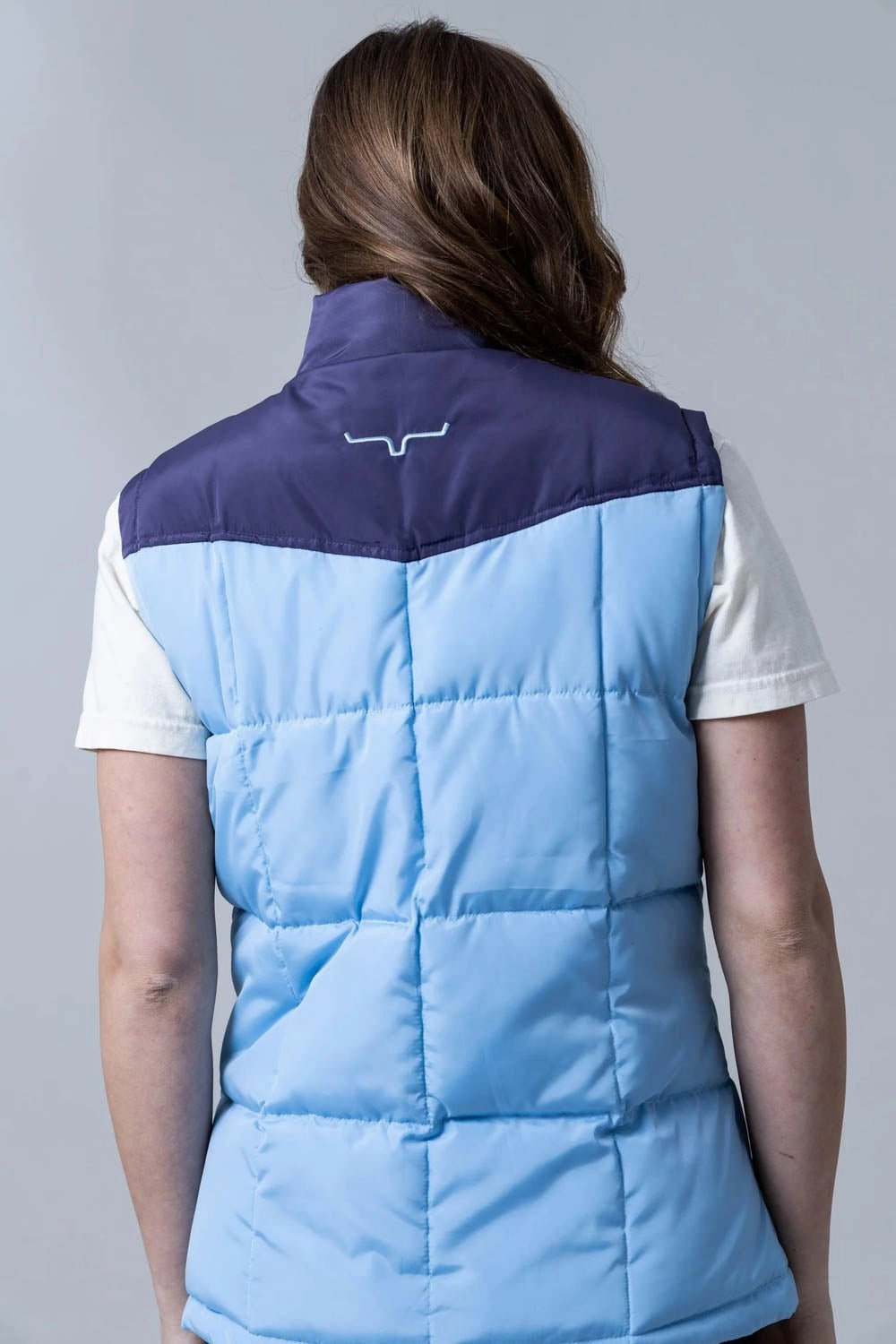 Kimes Ranch Womens Wyldfire Sky Blue 100% Polyester Puffer Vest Multipurpose Layering Ergonomic Cut