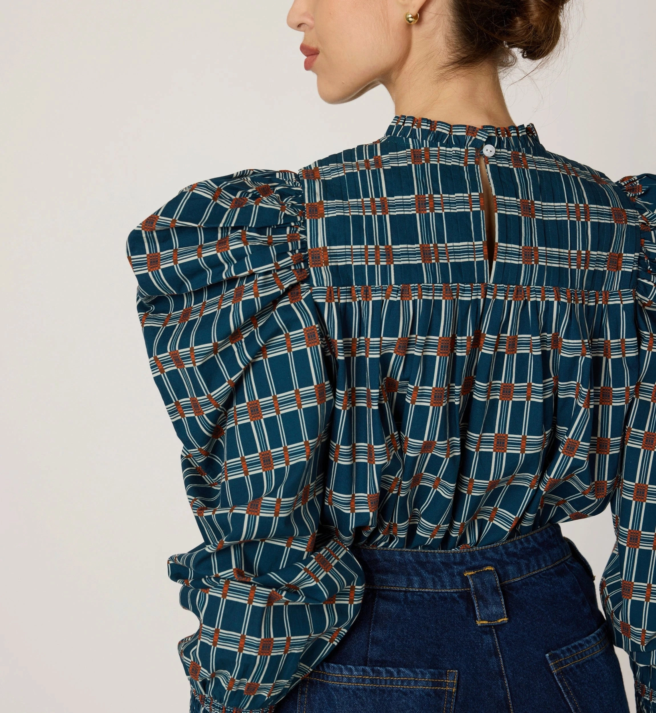 Flatlock Stitching Technique Stylish Outfit Irina Blouse | Santo Stripe