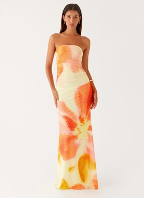 Classic Fashion Iroha Strapless Maxi Dress - Mimosa Blossom