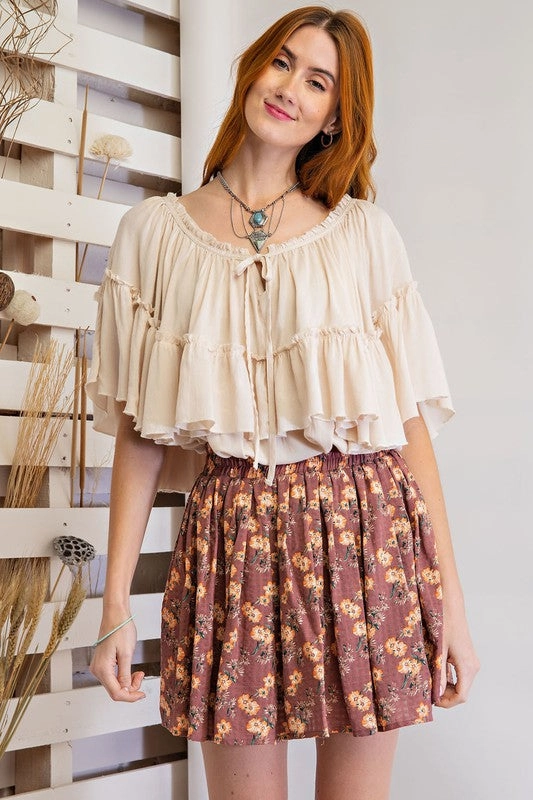 IVY PRINTED COTTON GAUZE MINI SKIRT Red Carpet Look Weekend Fashion