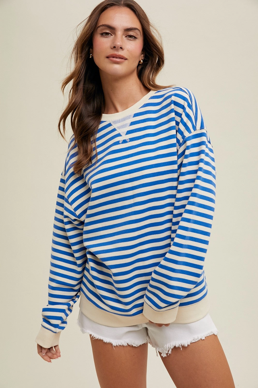 Ivy Striped Crewneck SoftTouch Multipurpose Design