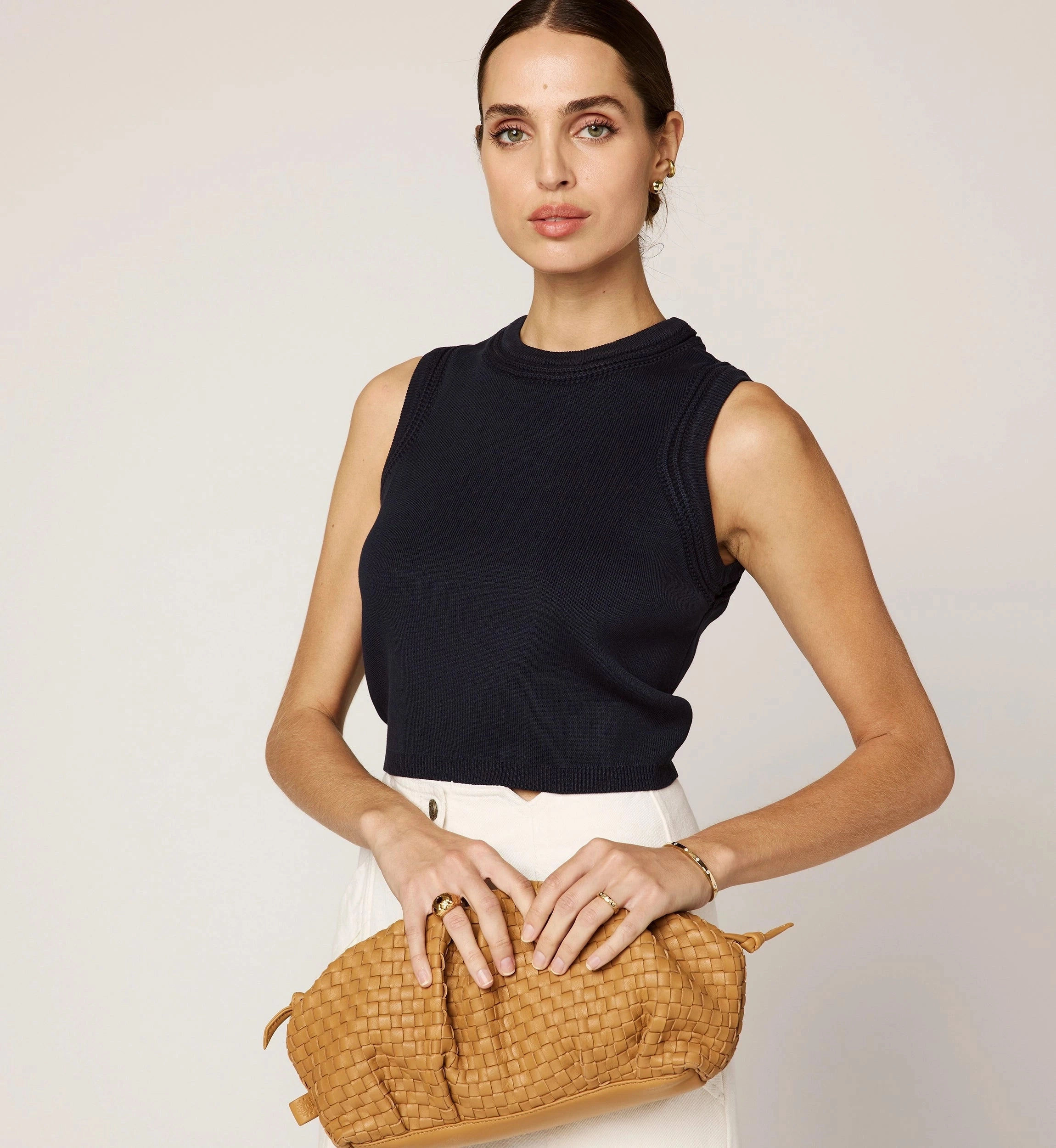 Jade Top | Midnight Blue NoSlipSurface Petal Sleeve Architecture