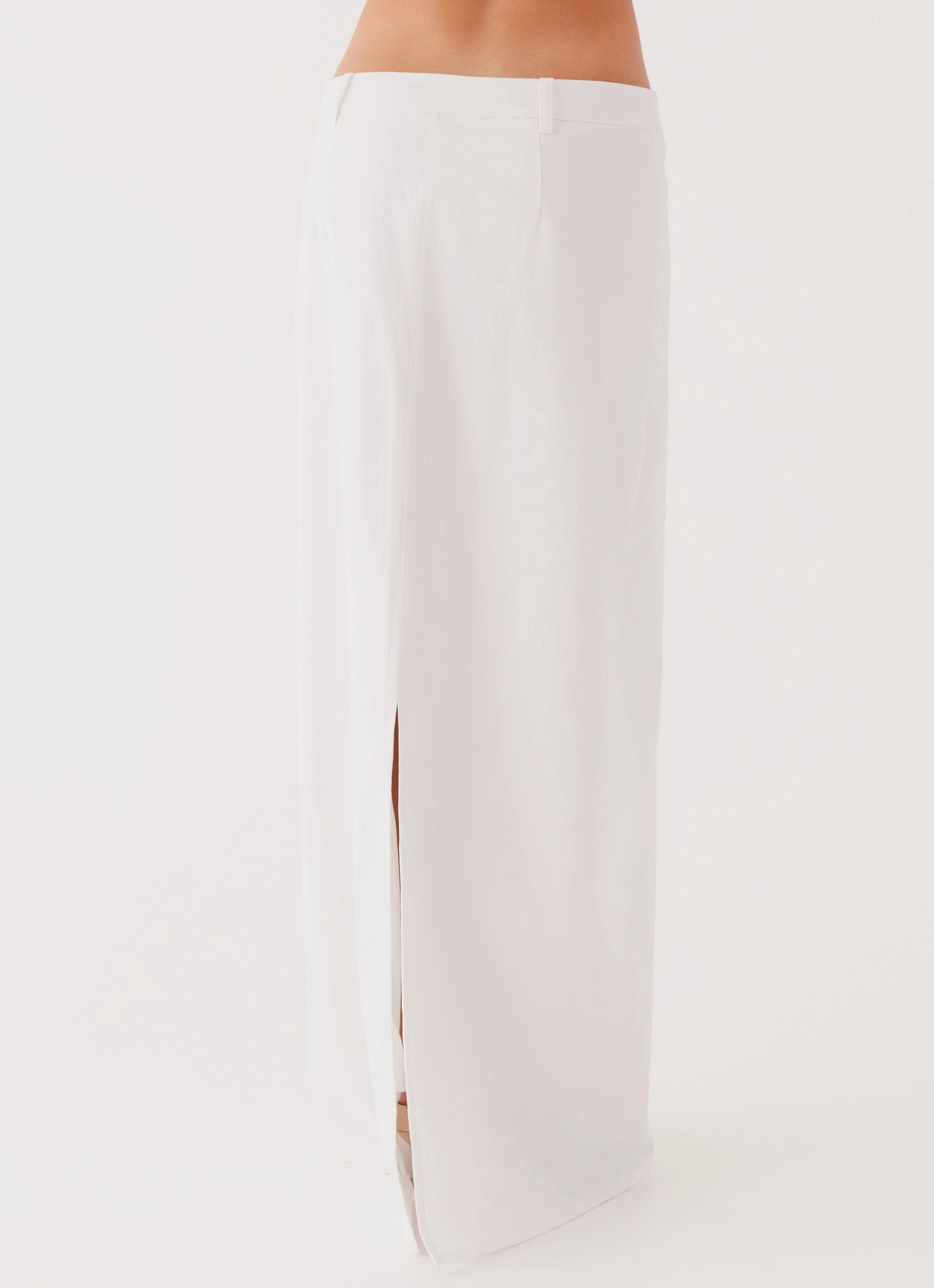 Tonal Look Organic Cotton Jaslyn Maxi Skirt - White