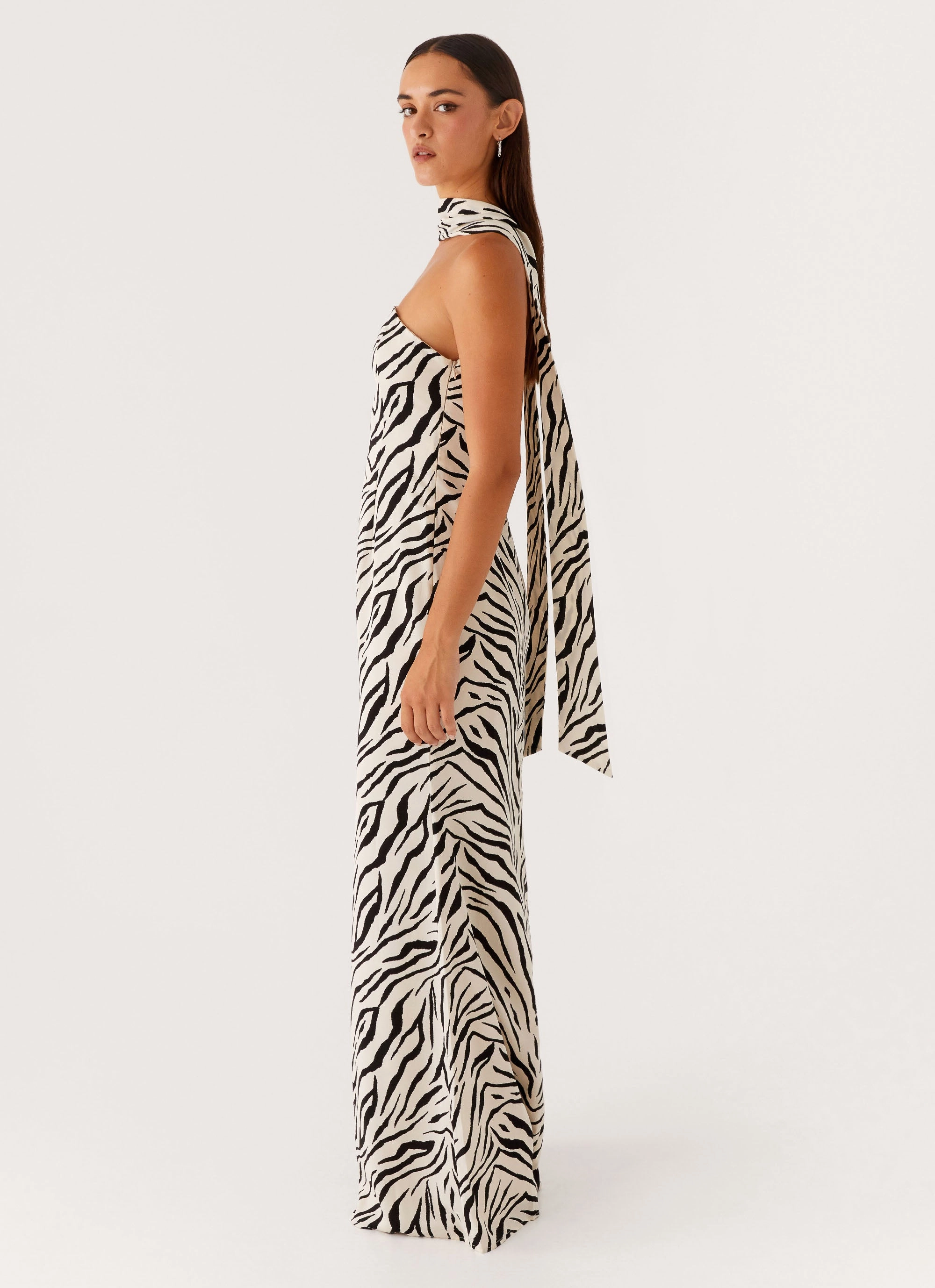 Jigsaw Strapless Maxi Dress - Zebra LayeredHemline Flattering Shape Look