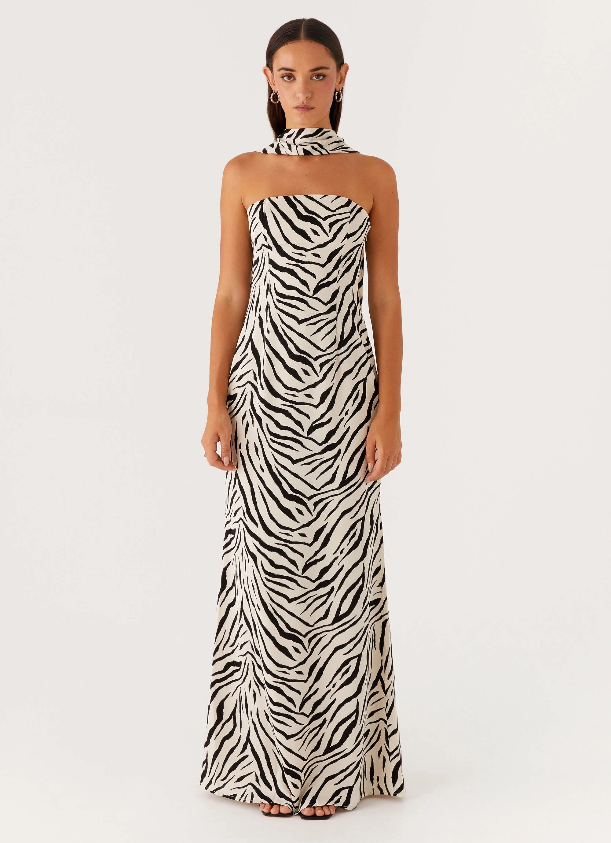 Jigsaw Strapless Maxi Dress - Zebra Style Option