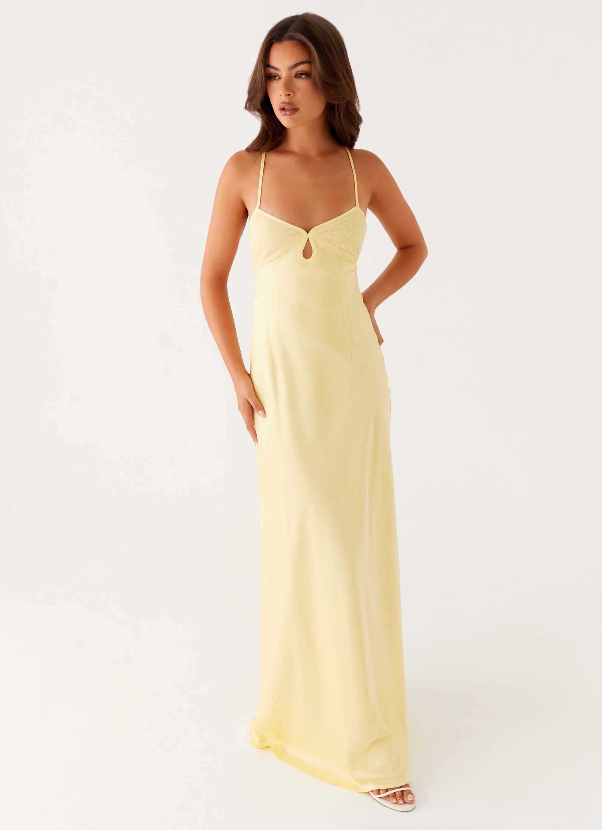 Joanie Maxi Dress - Yellow Hooded Coat