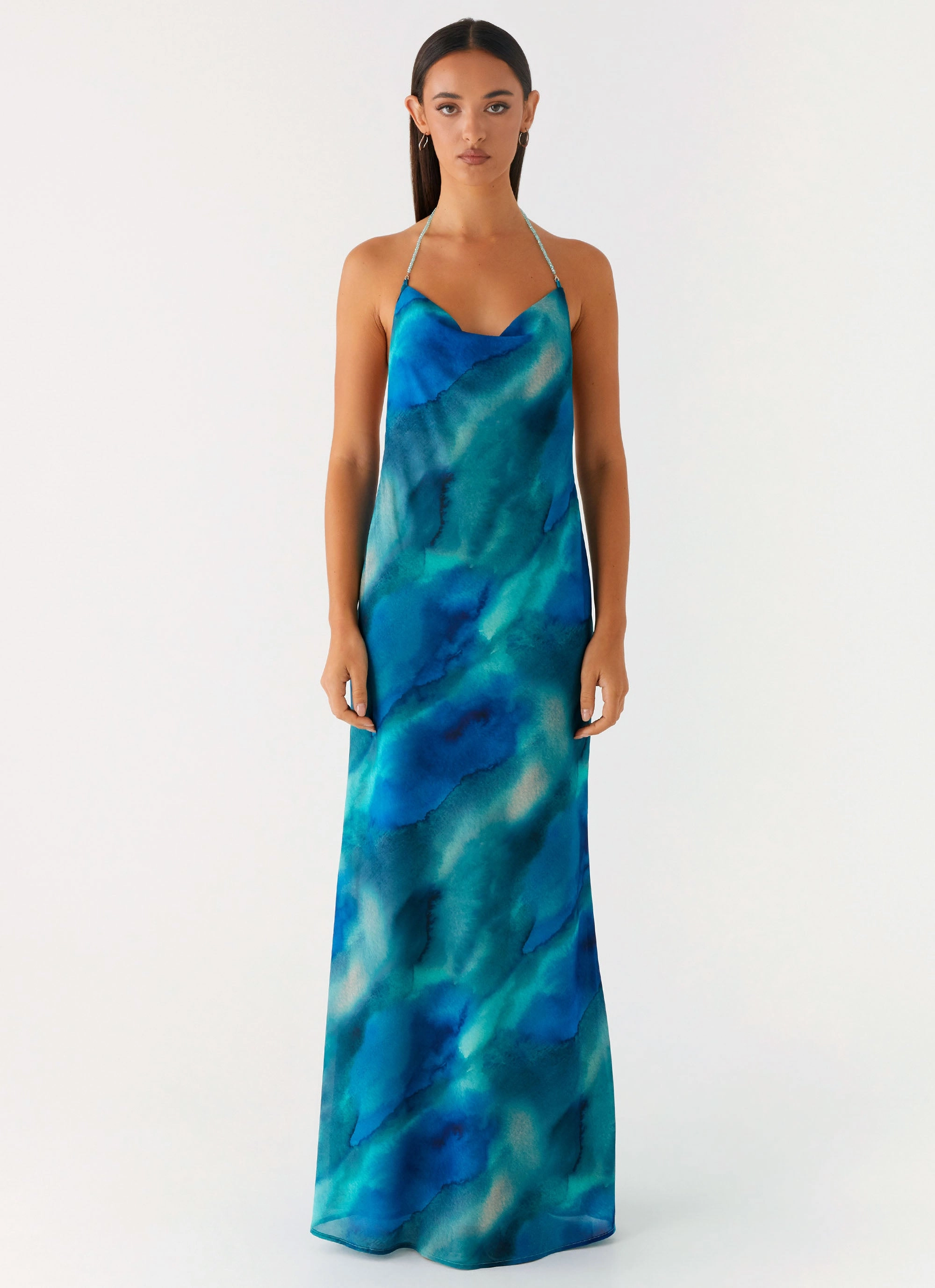 Outerwear Collection Journey Maxi Dress - Blue Tie Dye