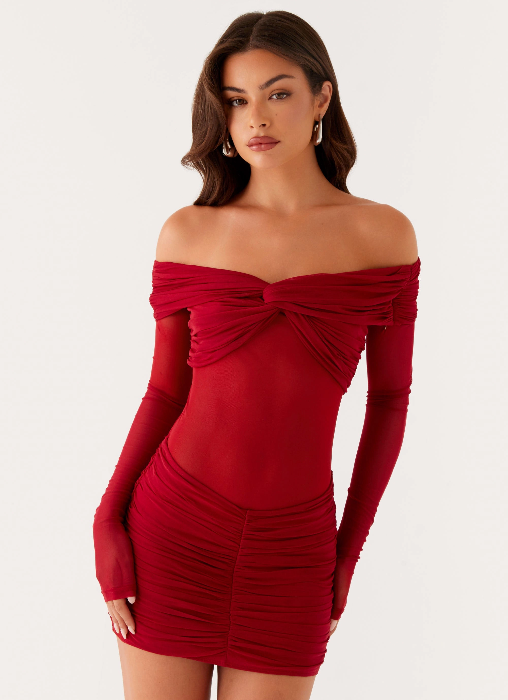 Versatile Layer Wear Jules Mini Dress - Raspberry