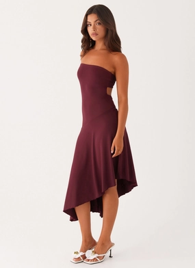 Cold Weather Juliana Midi Dress - Mulberry