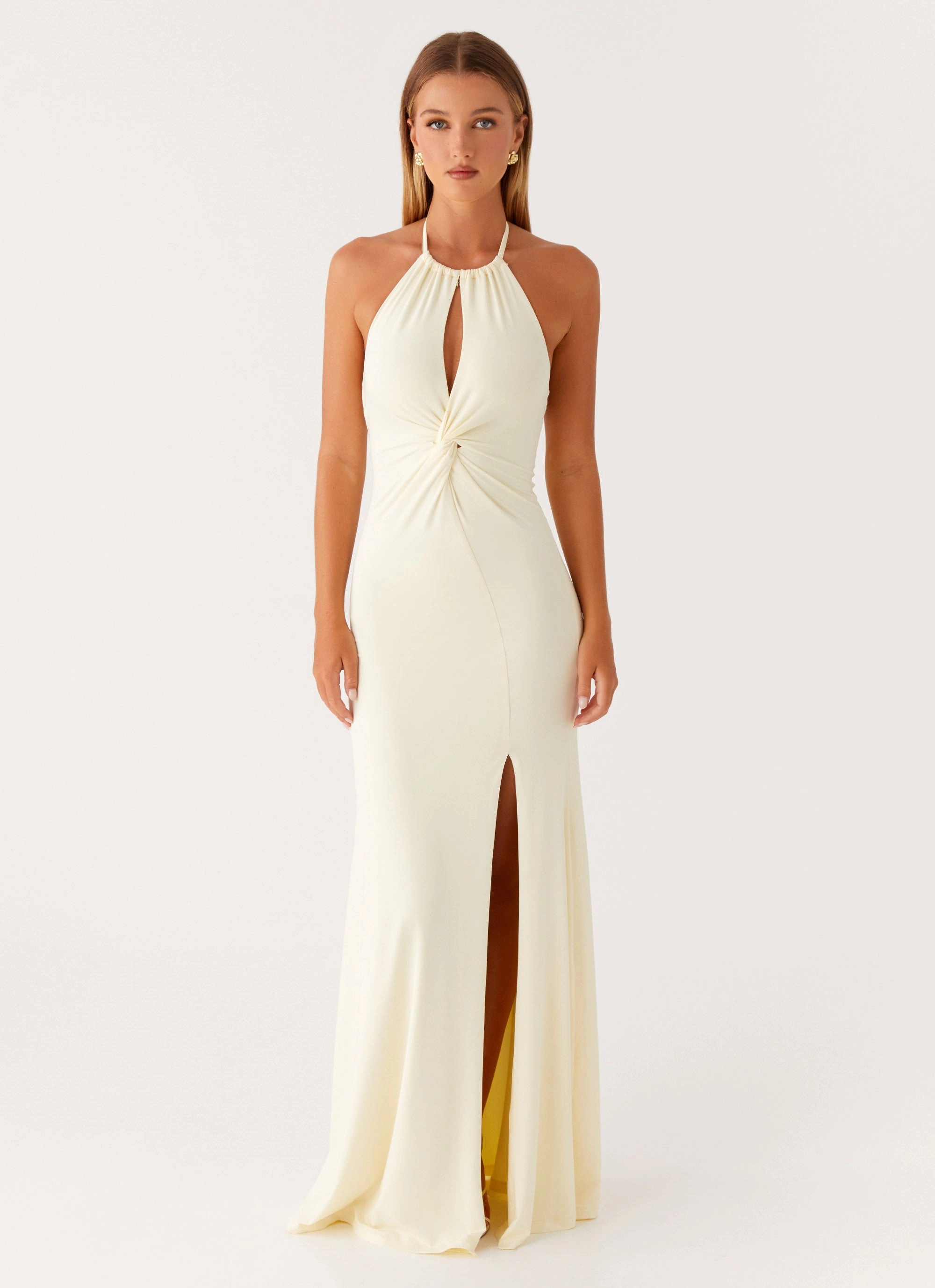 Minimal Detail Clean Base Just In Time Maxi Dress - Yellow