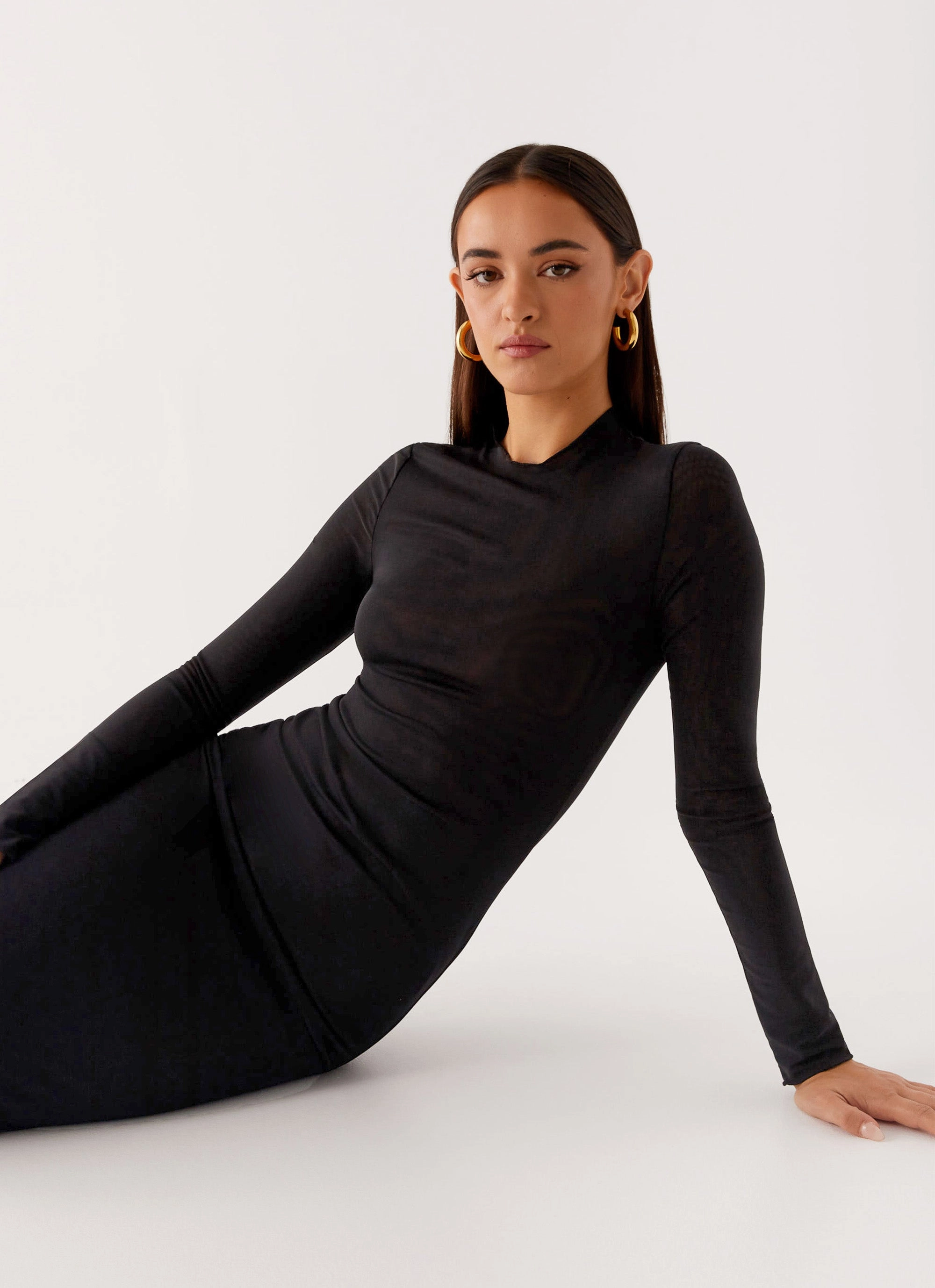 color block Kamora Maxi Dress - Black