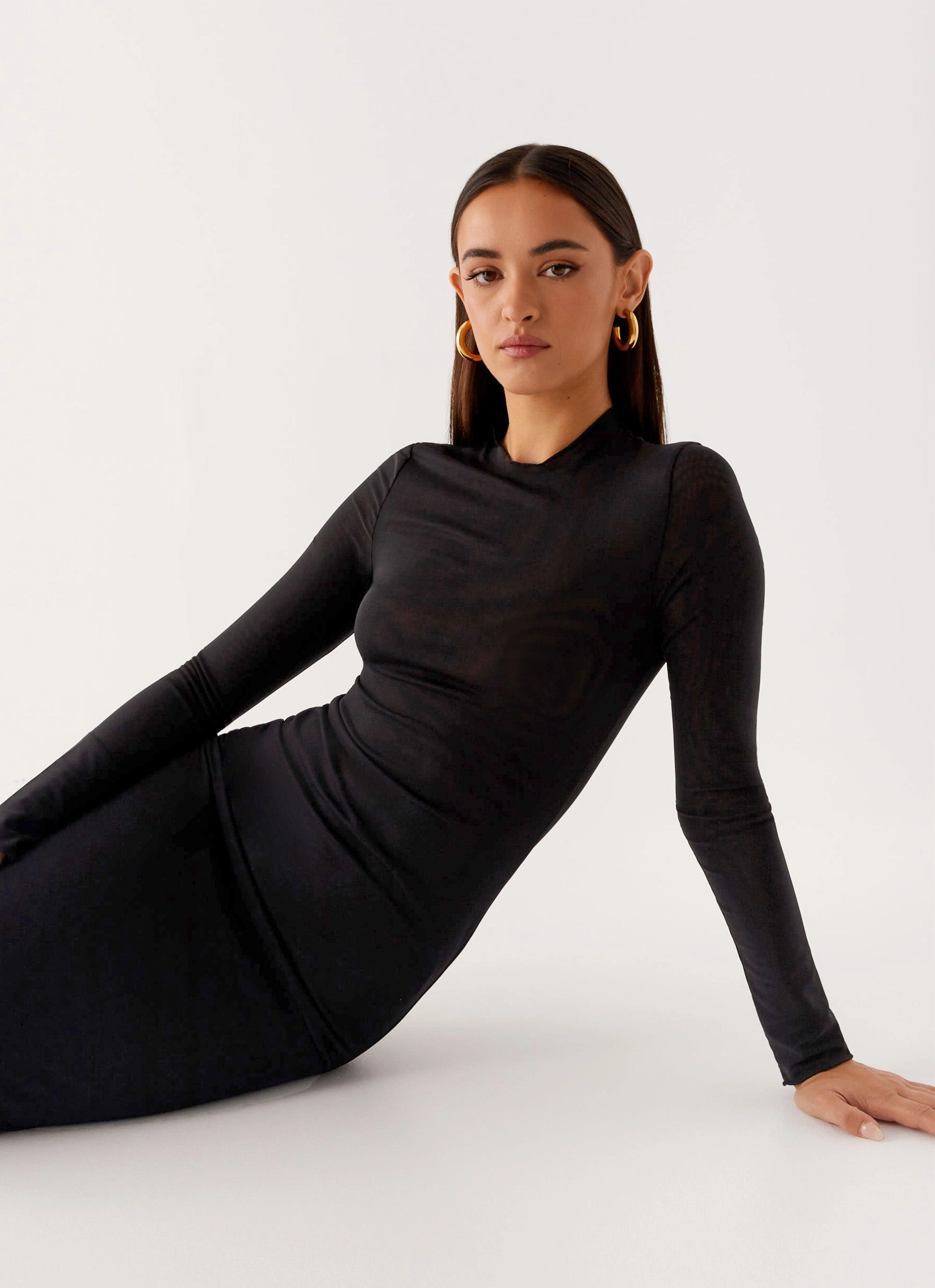 Kamora Maxi Dress - Black FadeResistantColor