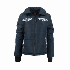 Seamless Shoulder Design Urban Explorer Look STS Ranchwear Womens Crazy Jane Navy 100% Polyester Softshell Jacket