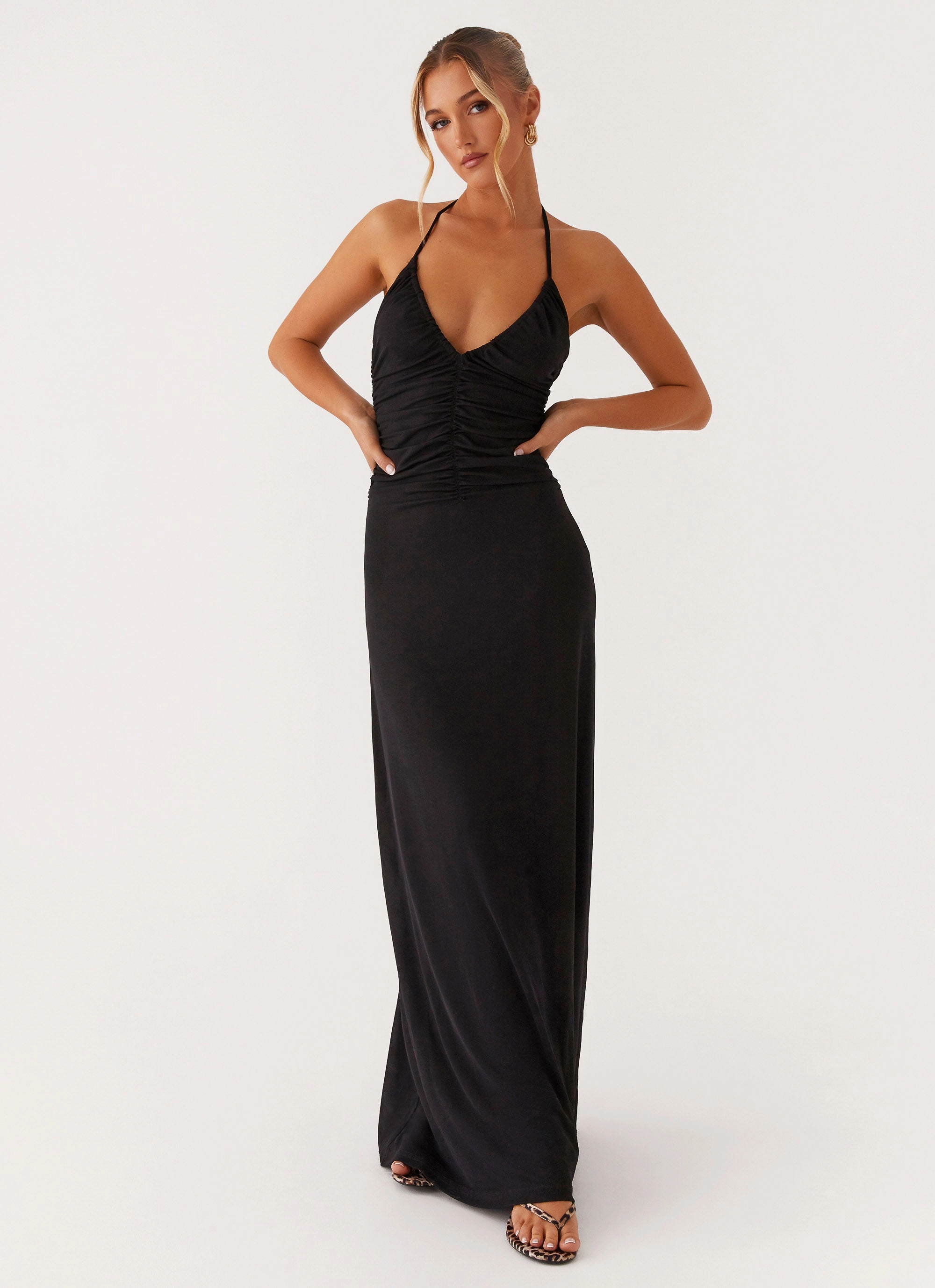 Kansas Maxi Dress - Black Minimalist Style
