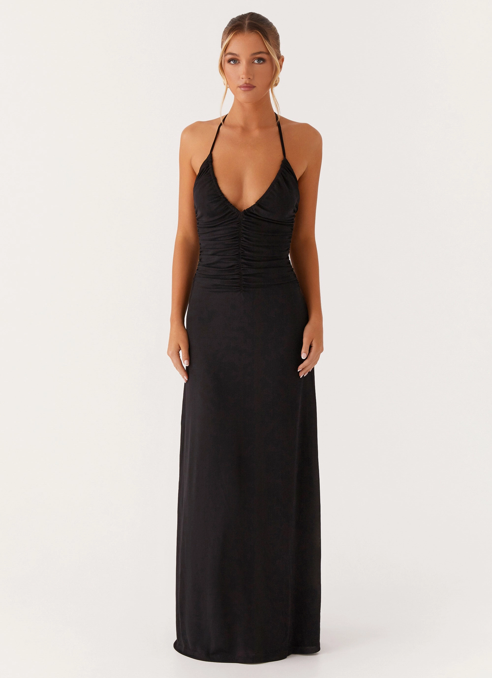Kansas Maxi Dress - Black Textured Jacket