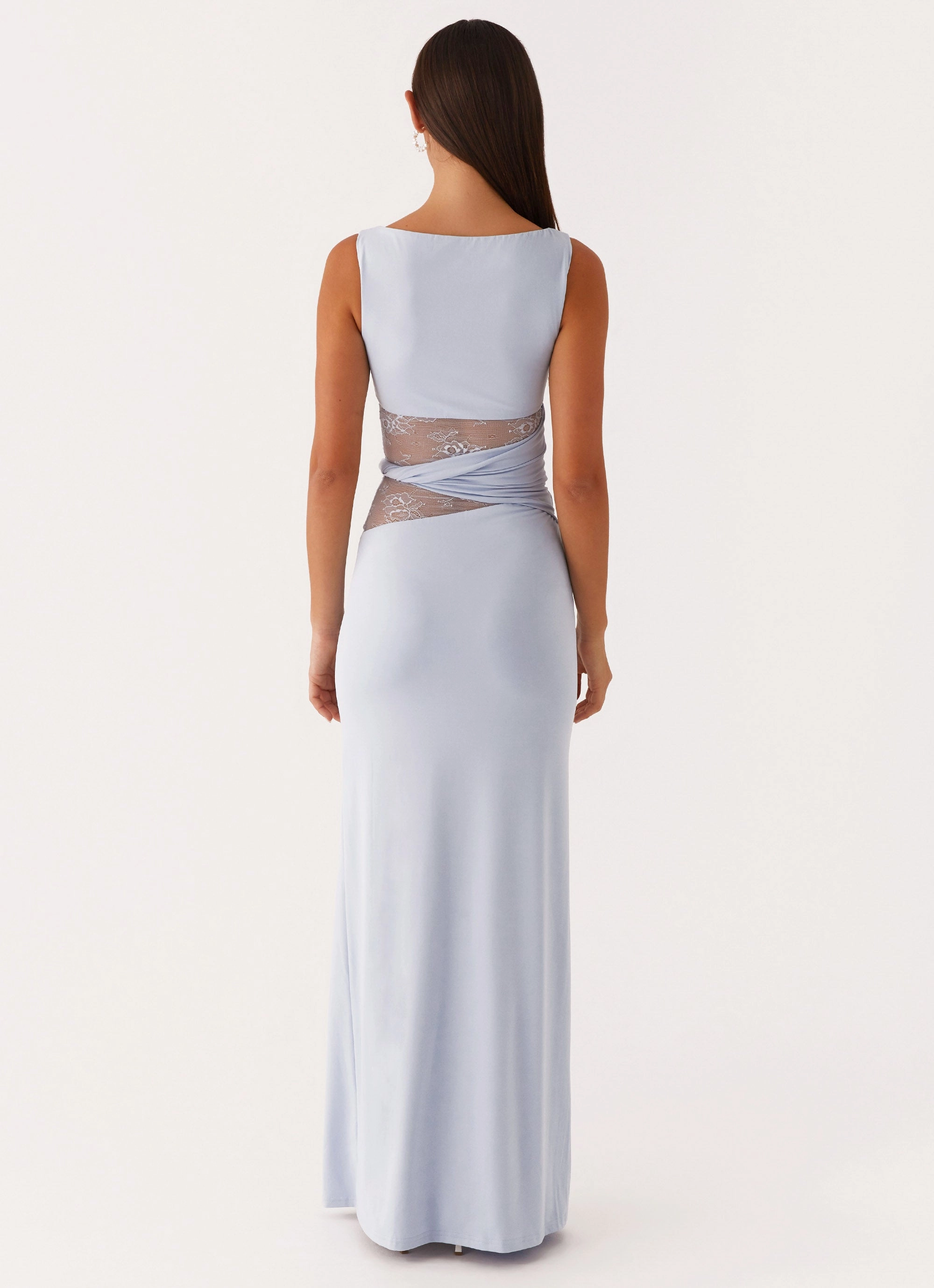 Karma Maxi Dress - Blue Sleek Outerwear